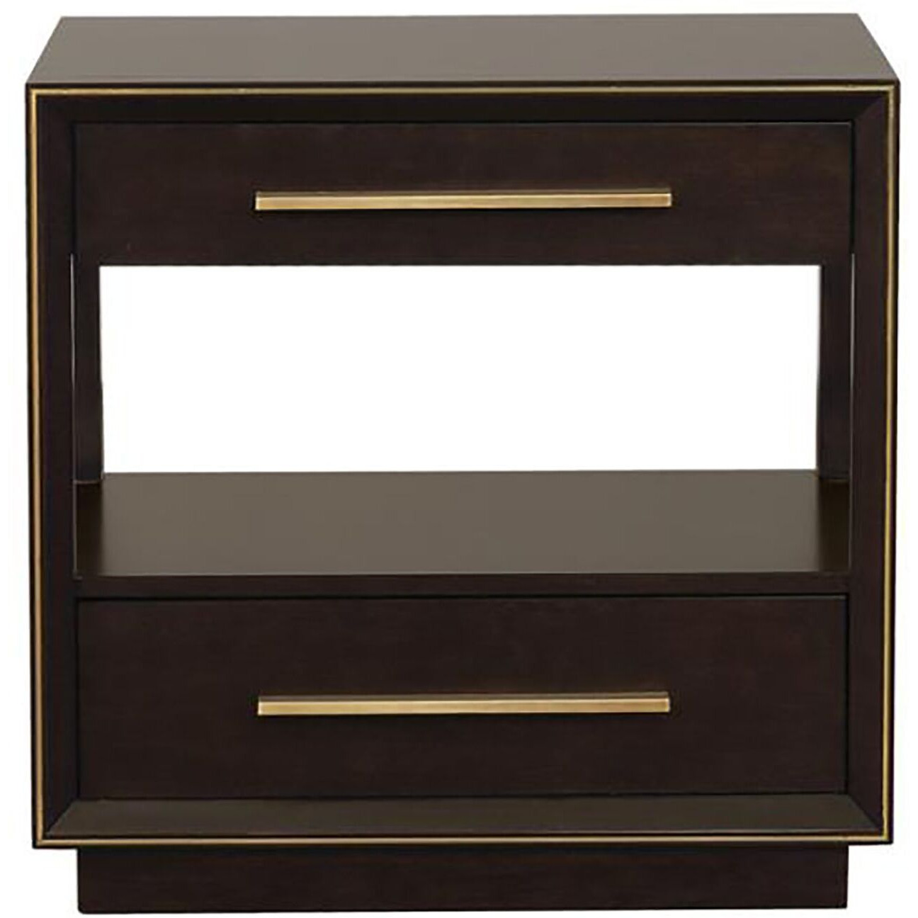 Smoked Peppercorn 2-Drawer Nightstand