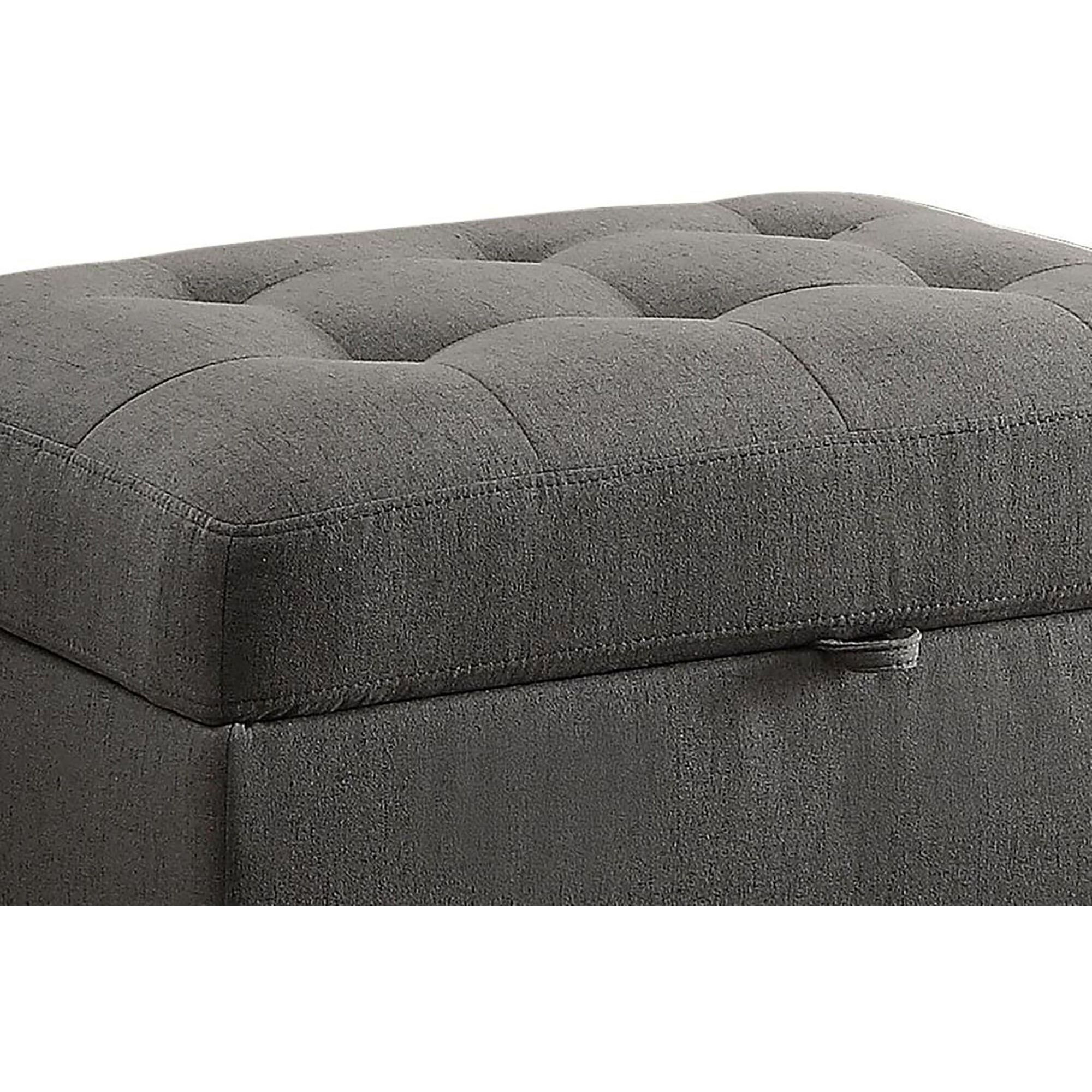 Grey Storage Ottoman