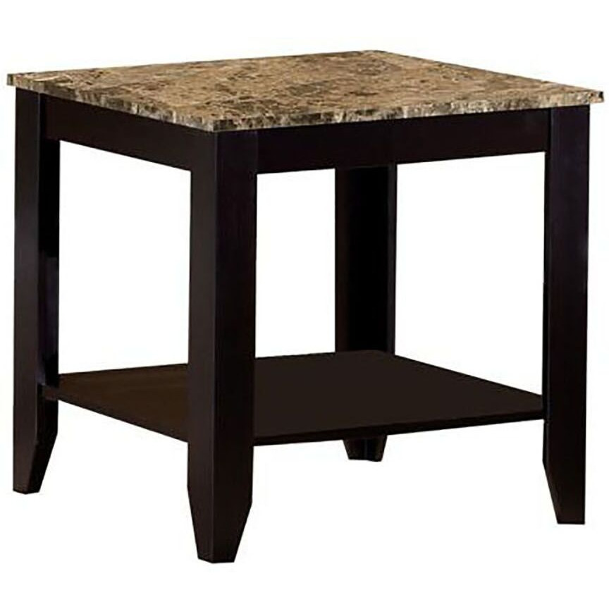 Cappuccino 3-Piece Faux Marble Top Occasional Set