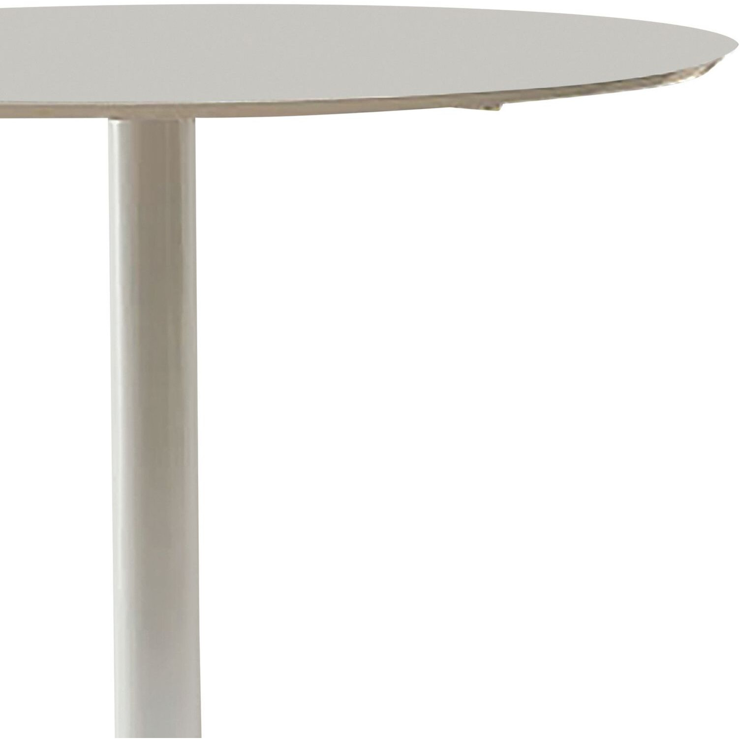 White Dining Table With Metal Base