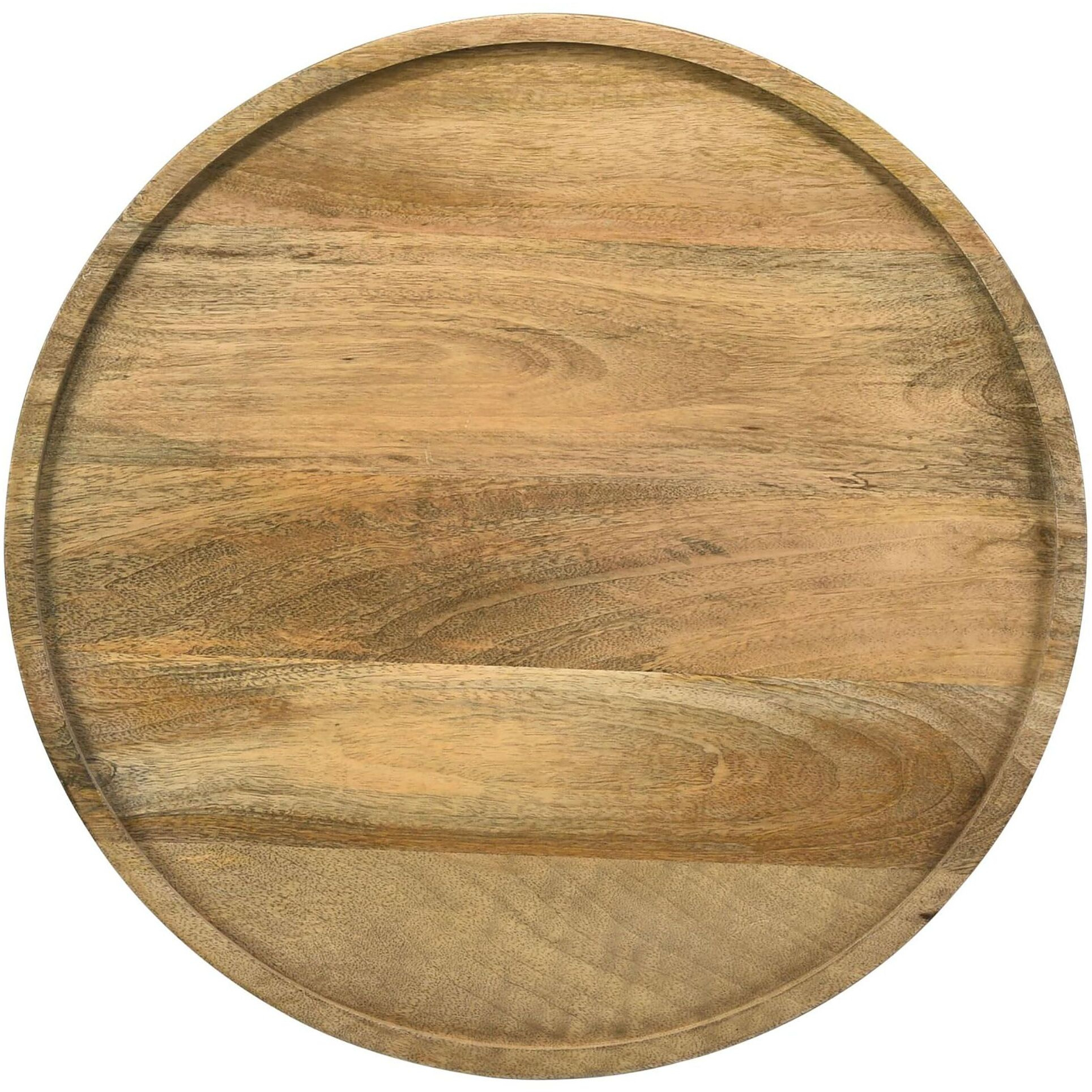Natural Pedestal Accent Table