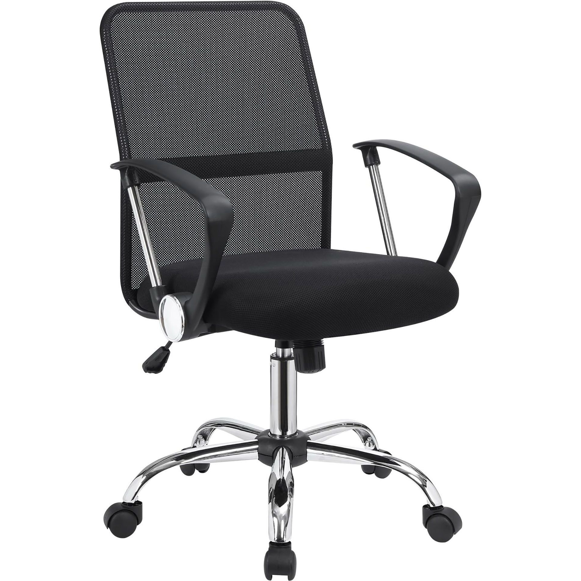 Black Swivel Office Chair With Casters