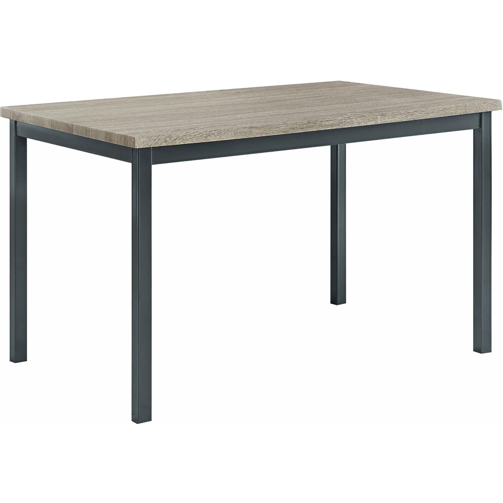 Grey And Black Rectangle Dining Table