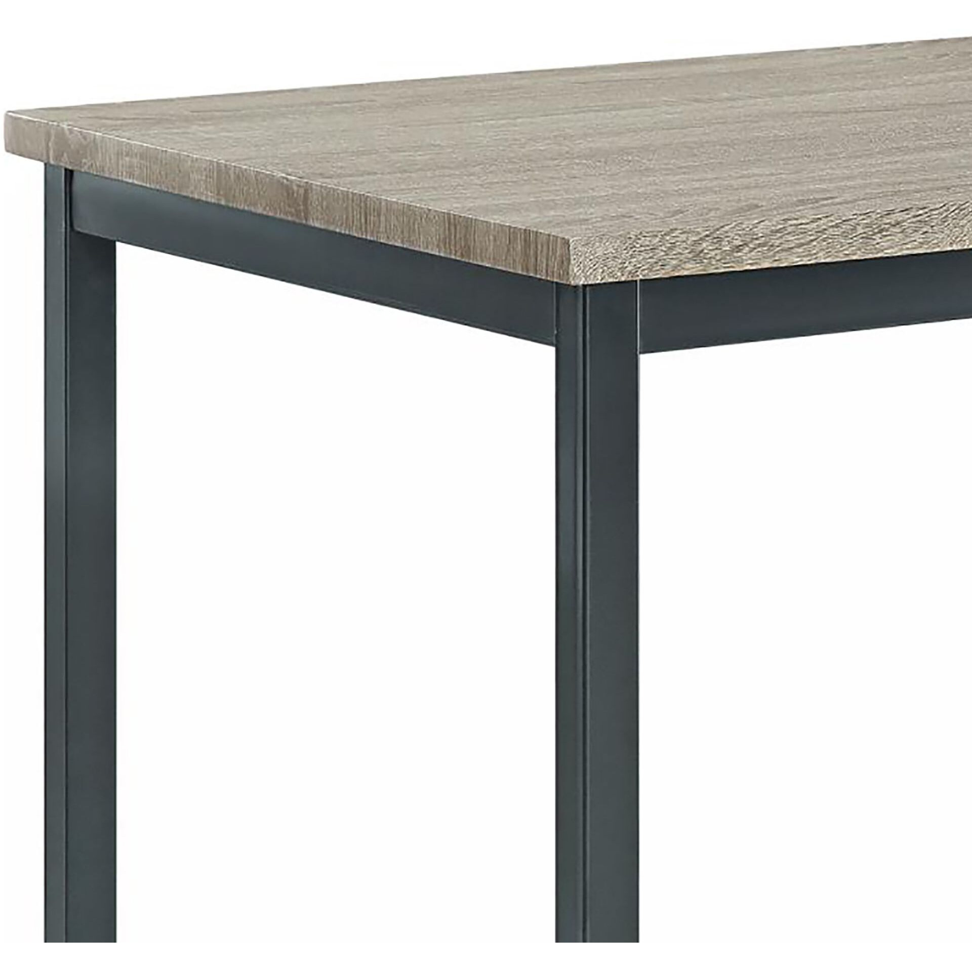 Grey And Black Rectangle Dining Table