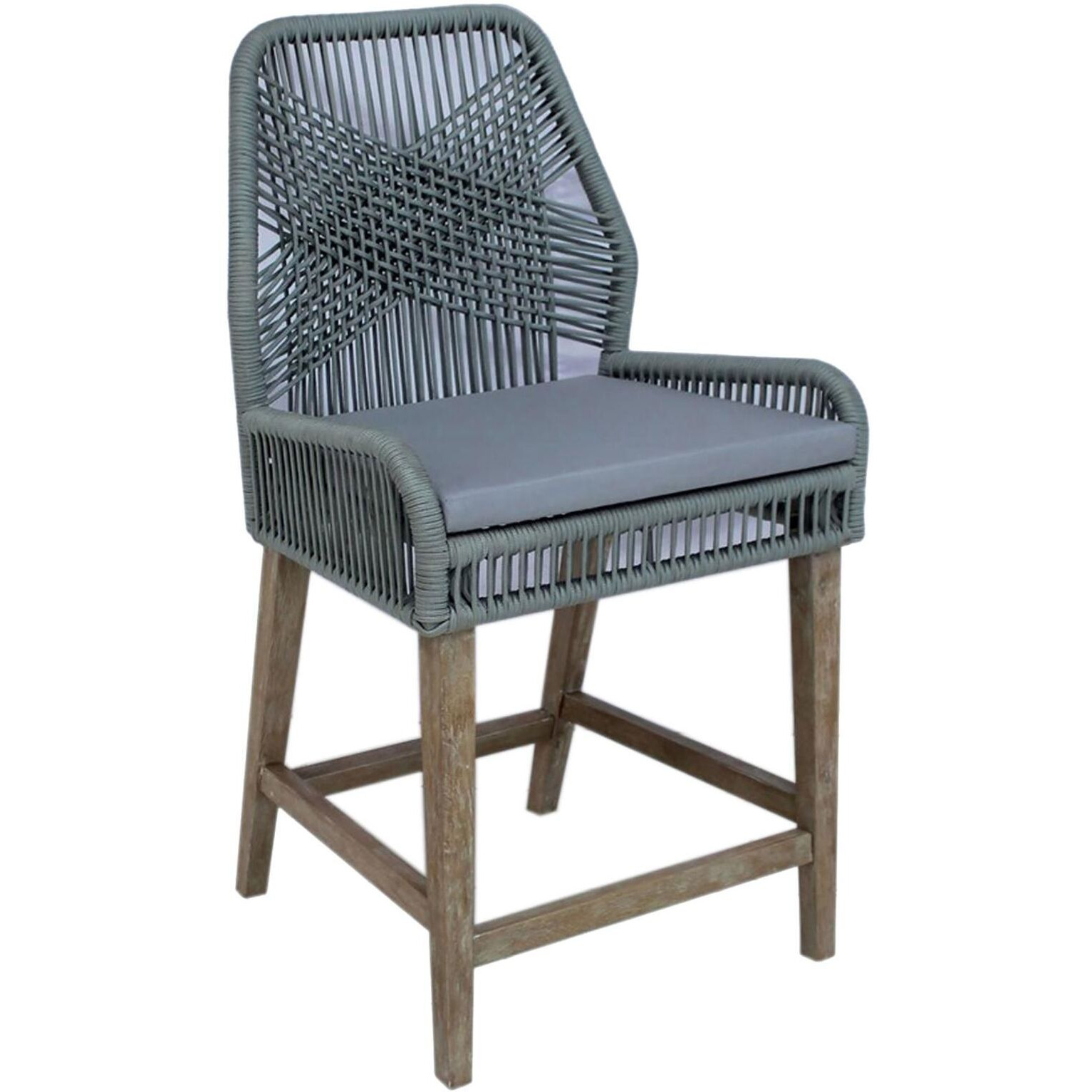 Grey And Weathered Wash Counter Height Stools (Set Of 2)