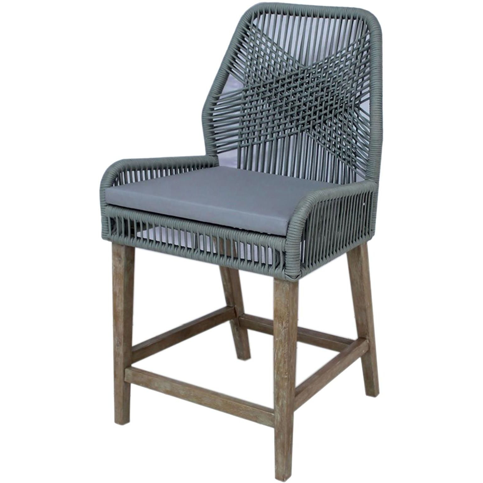 Grey And Weathered Wash Counter Height Stools (Set Of 2)