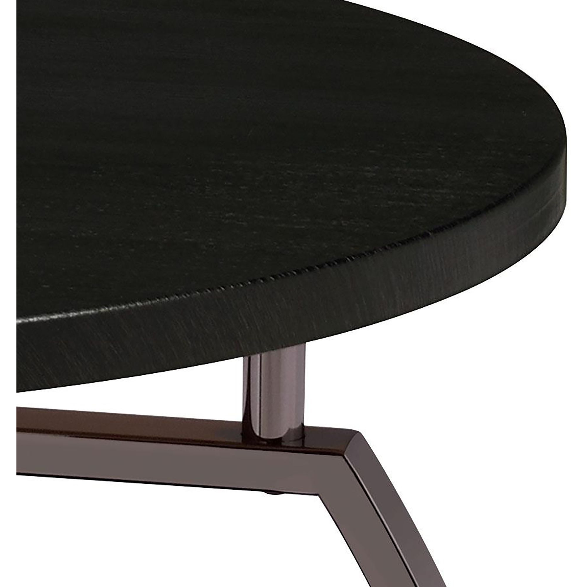 Dark Grey And Black Nickel End Table