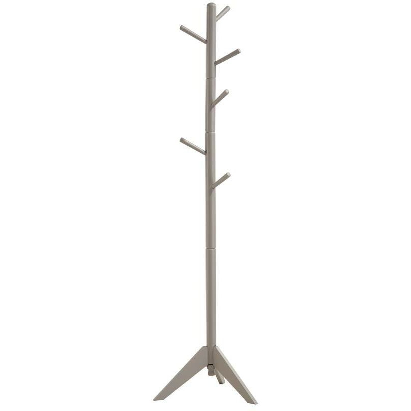 Grey 6-Hook Coat Rack