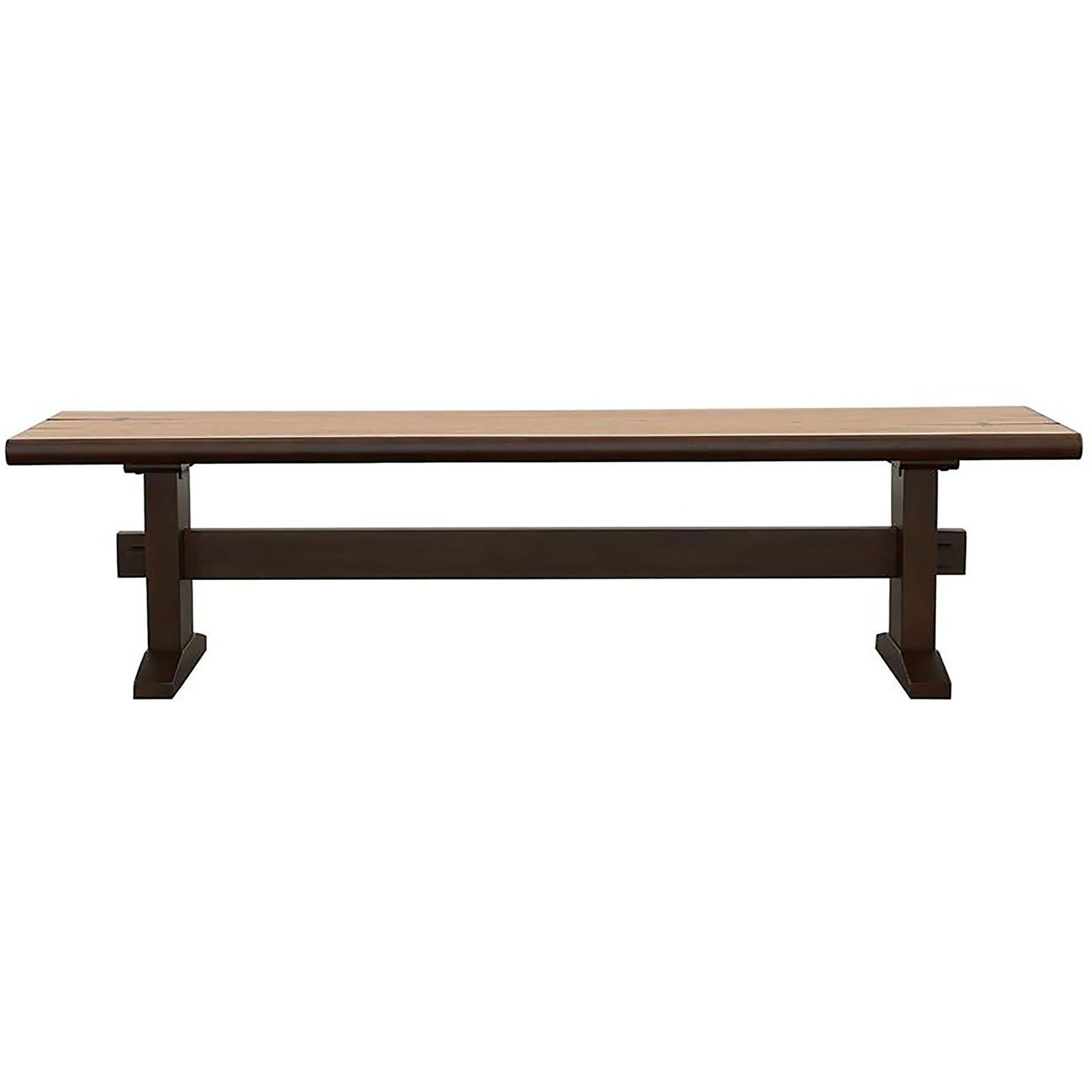 Natural Honey And Smokey Black Live Edge Bench