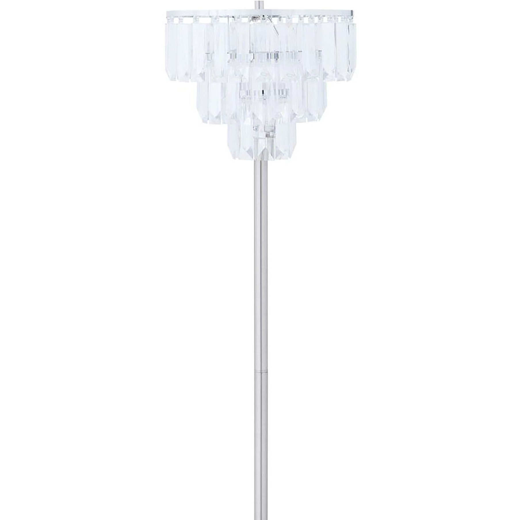 Chrome Metal Base Floor Lamp