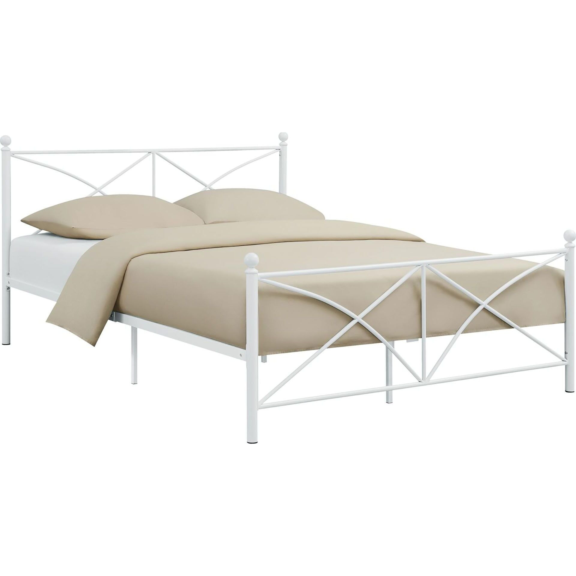 White Queen Platform Bed