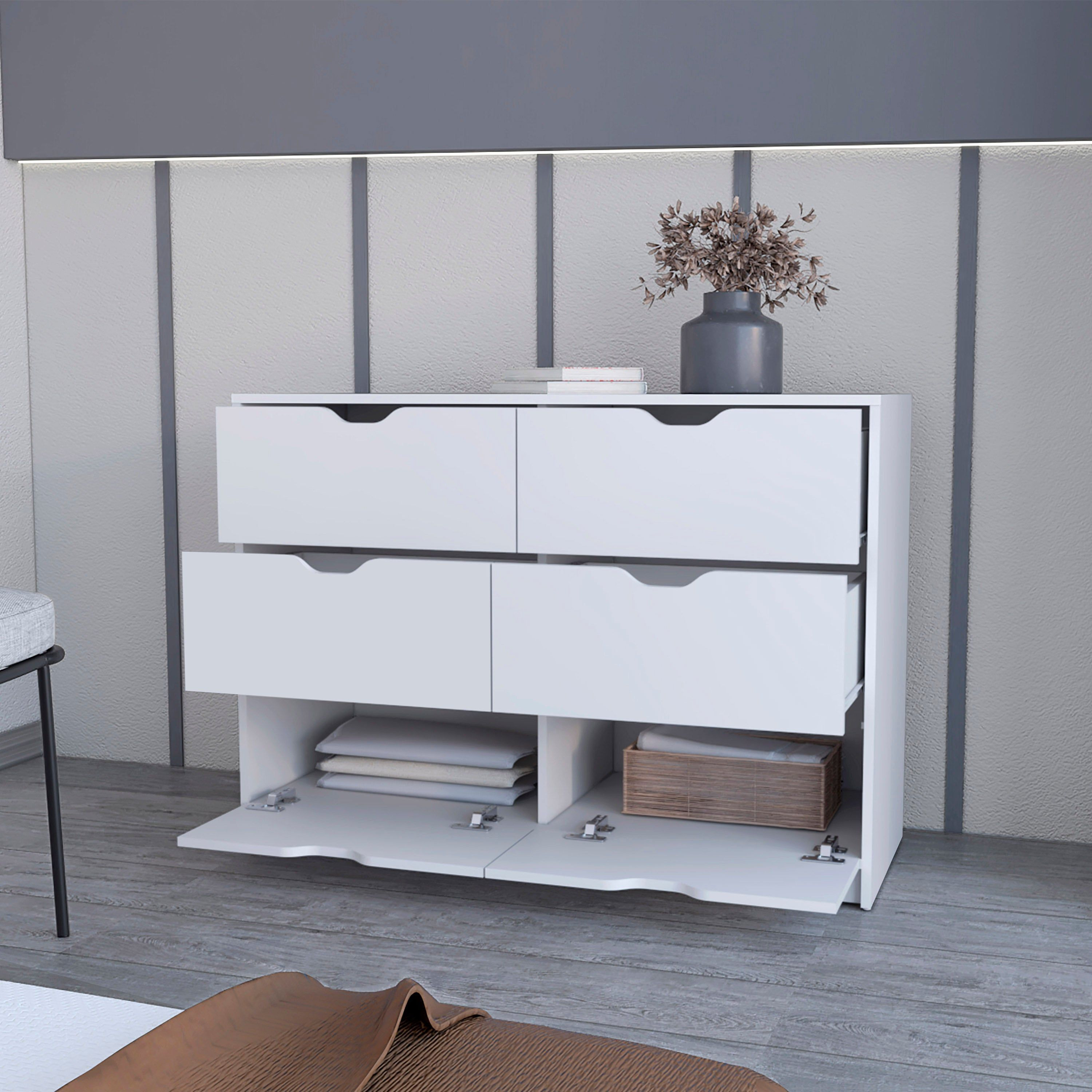 White 4-Drawer Dresser