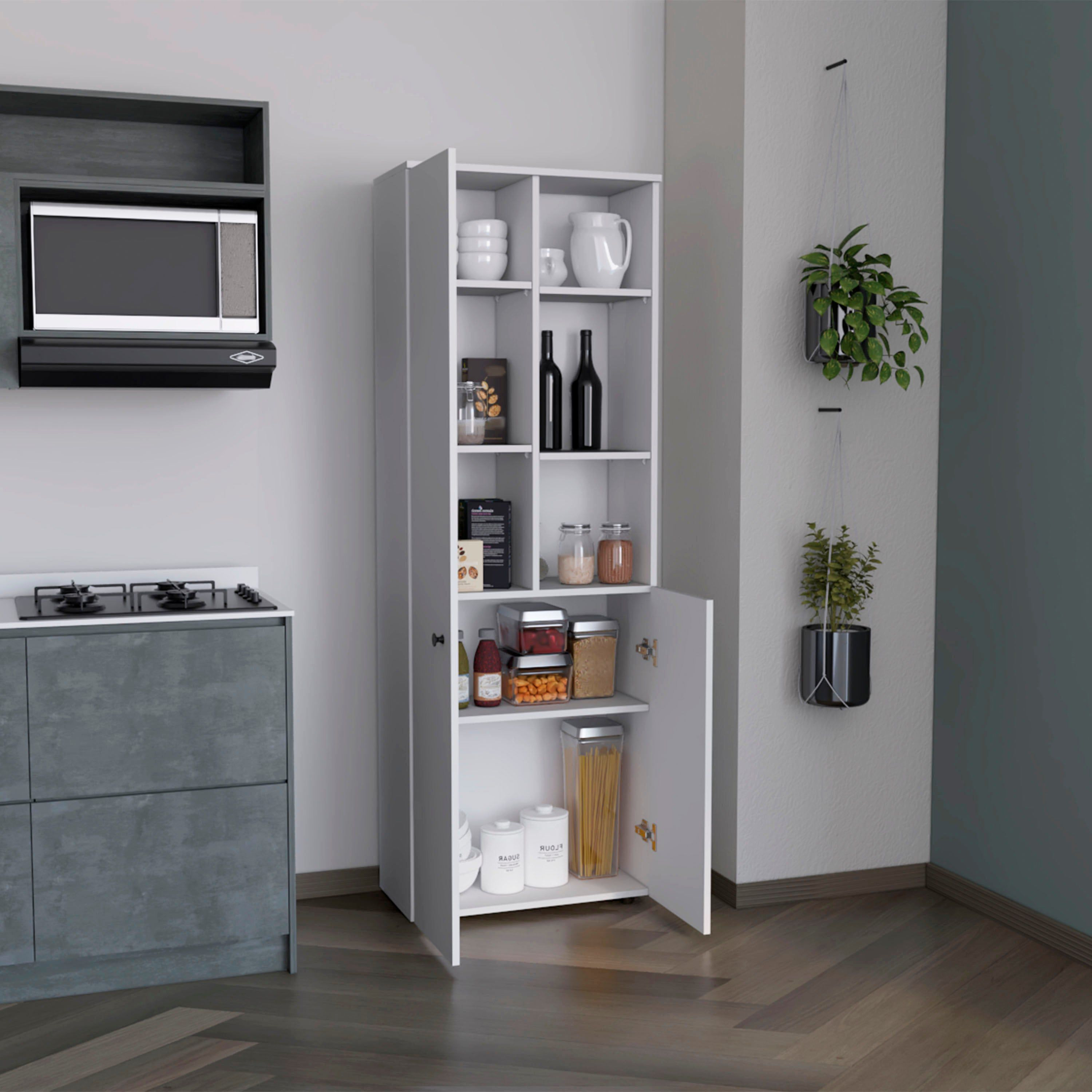 White 2-Door Kitchen Cabinet