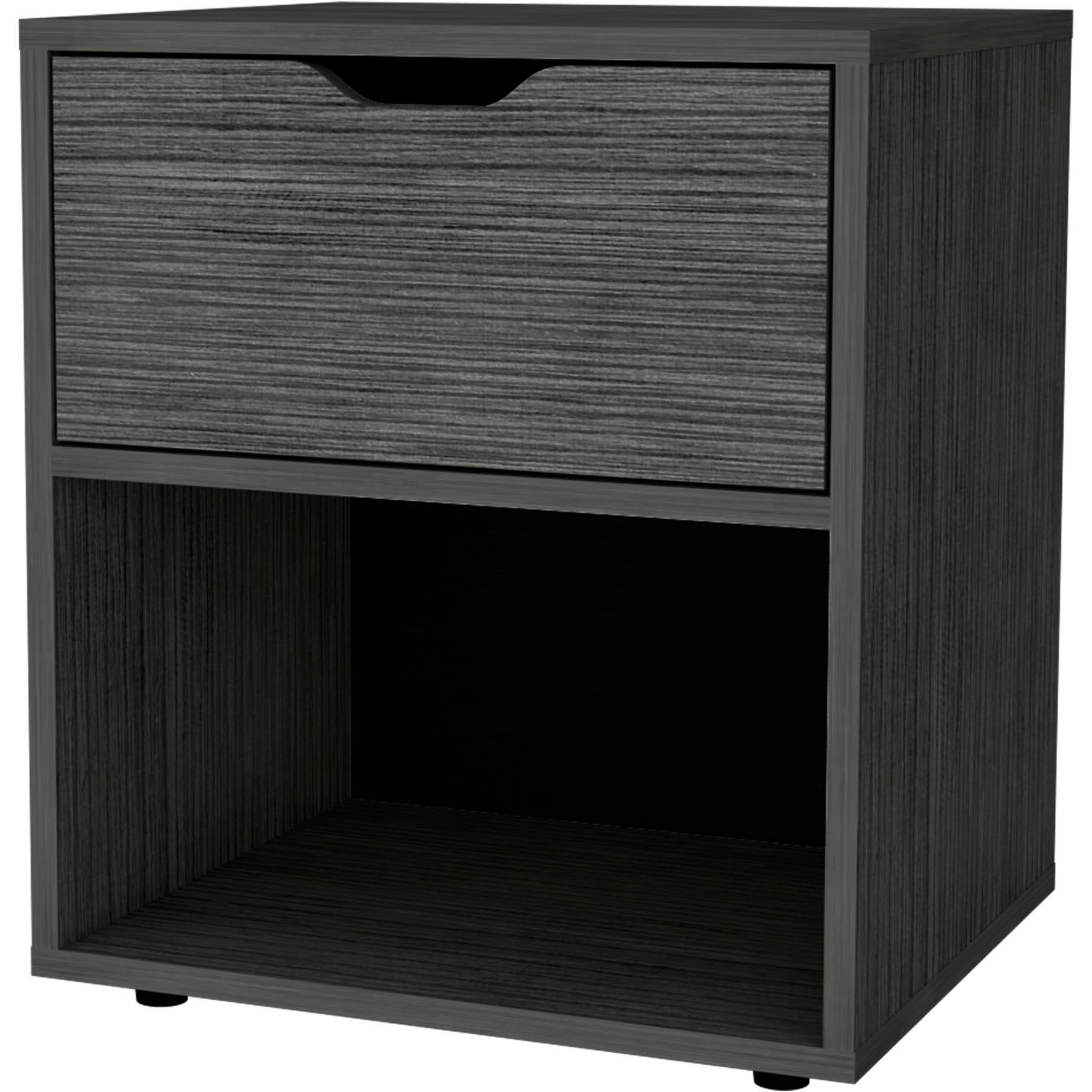 Leah Light Gray Elegant Drawer Nightstand