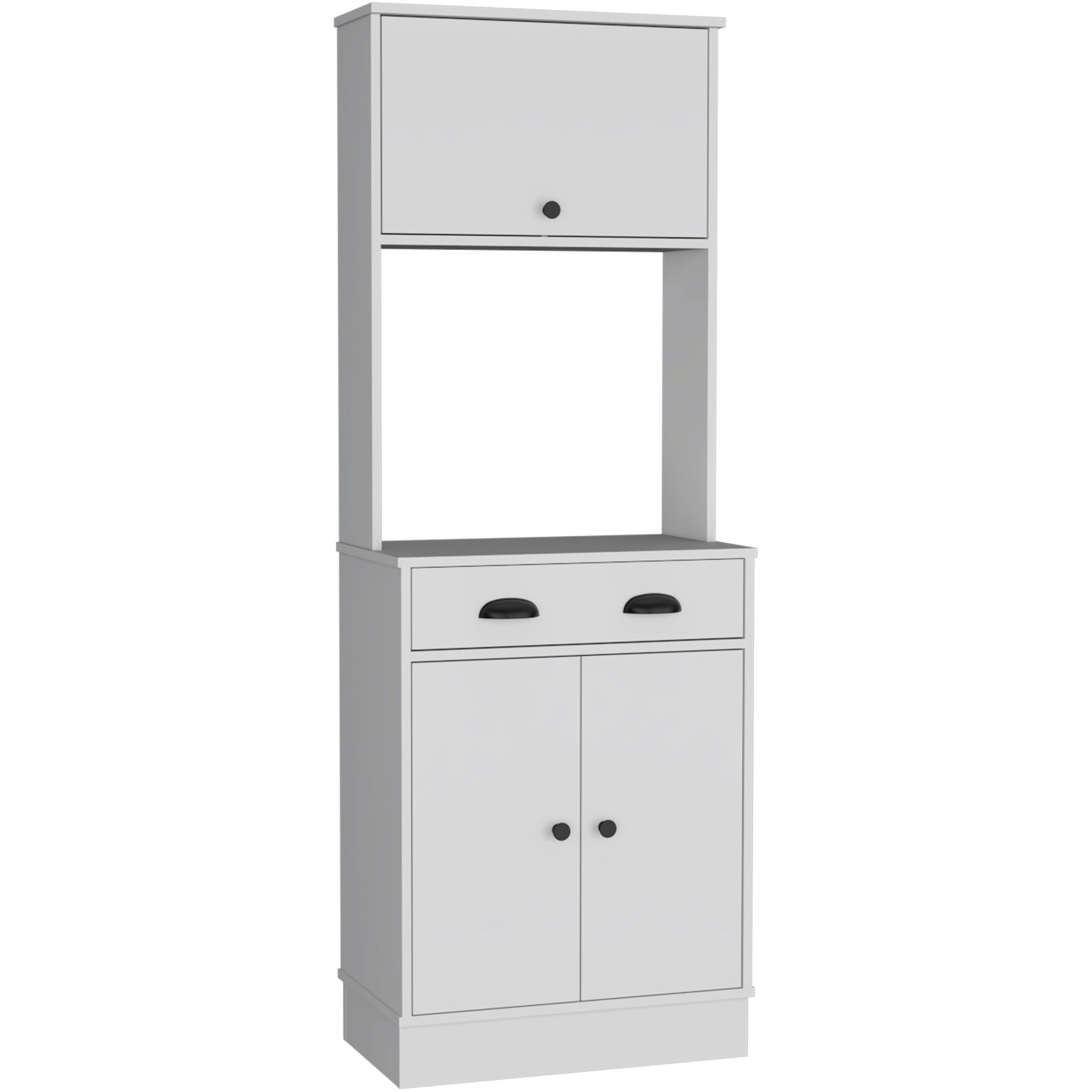 White 2-Cabinet Kitchen Pantry