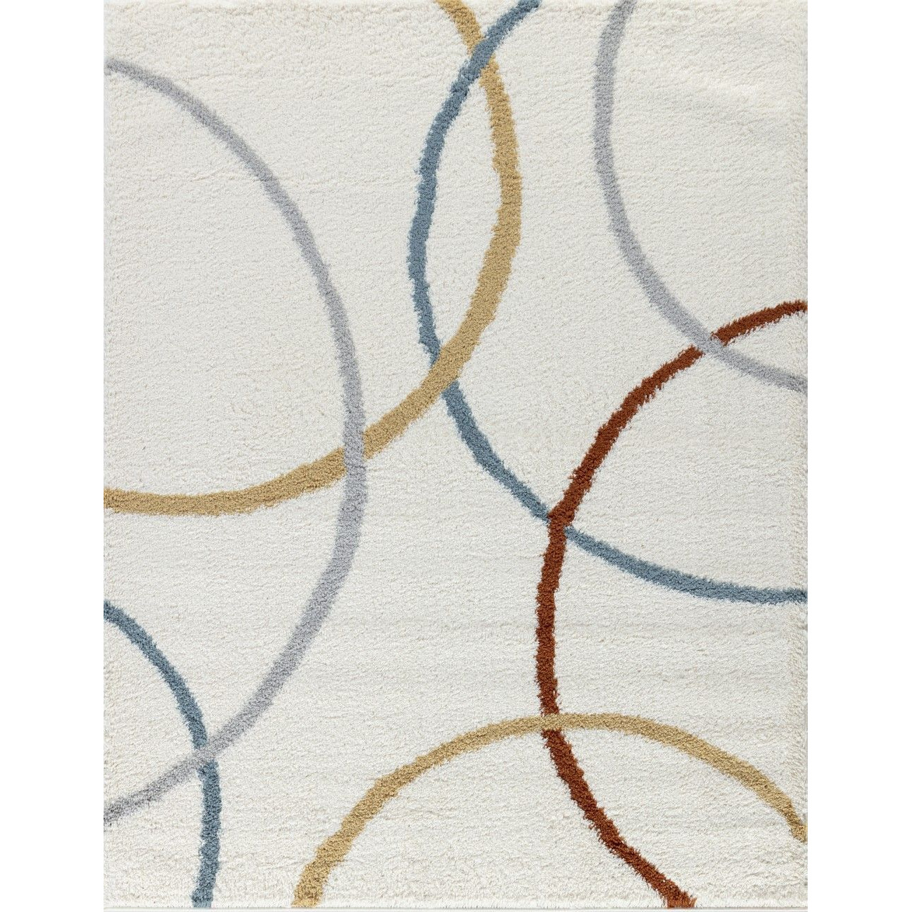 Loft Shag Gc_Czy1001 Ivory 7 Ft. 10 In. X 9 Ft. 10 In. Shaggy Area Rug