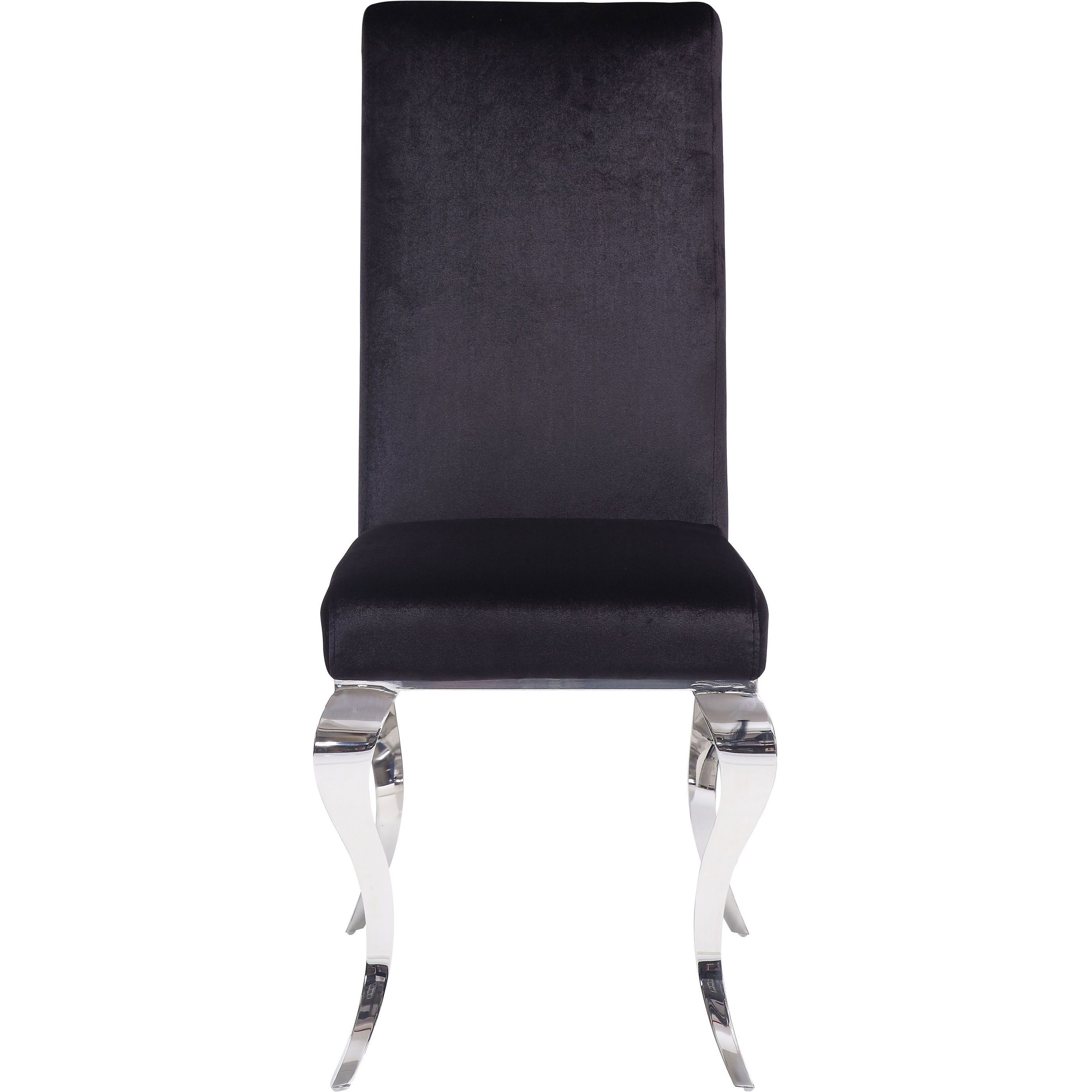 Black And Chrome Tight Back Side Chairs (Set Of 2)