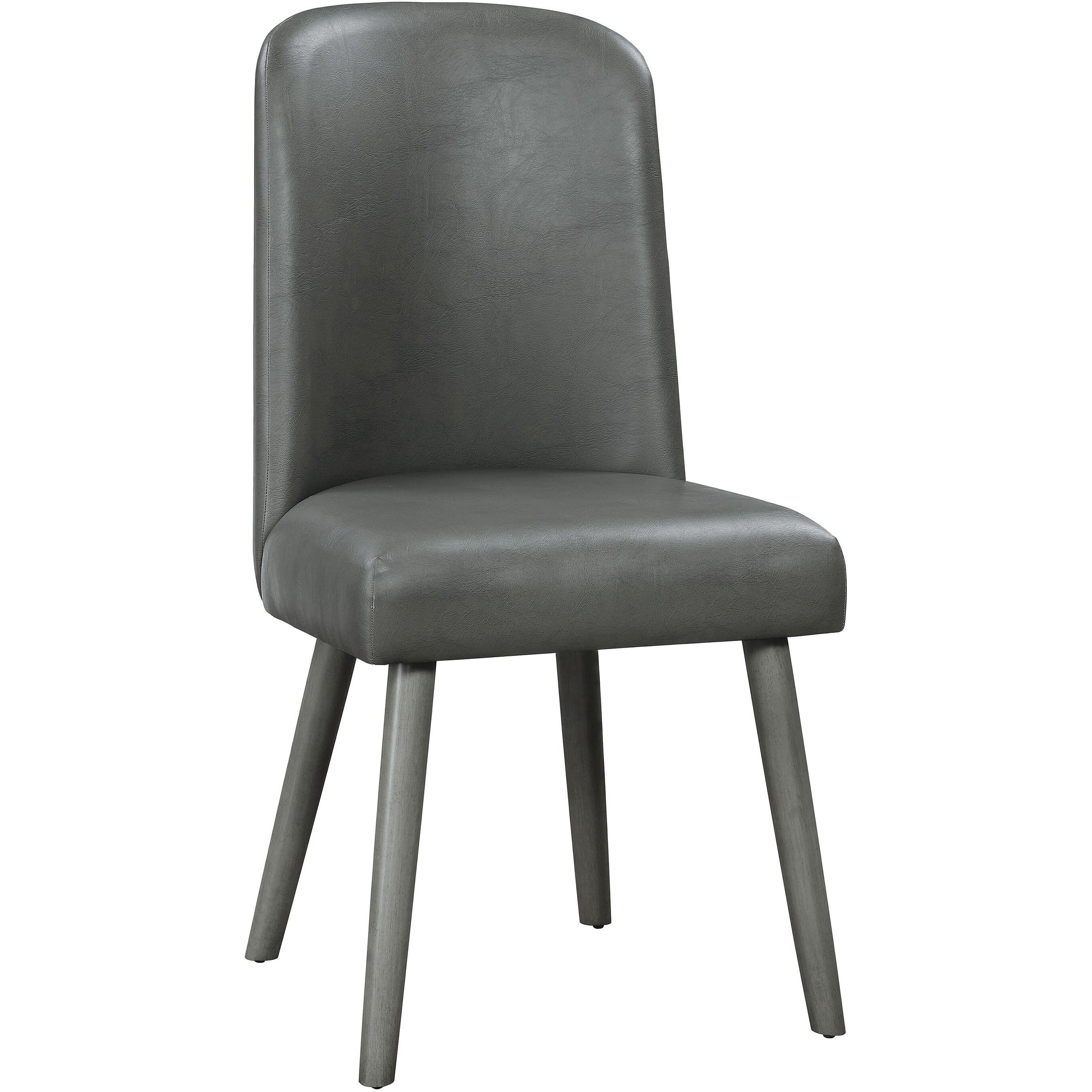Grey And Grey Oak Upholstered Back Side Chairs (Set Of 2)