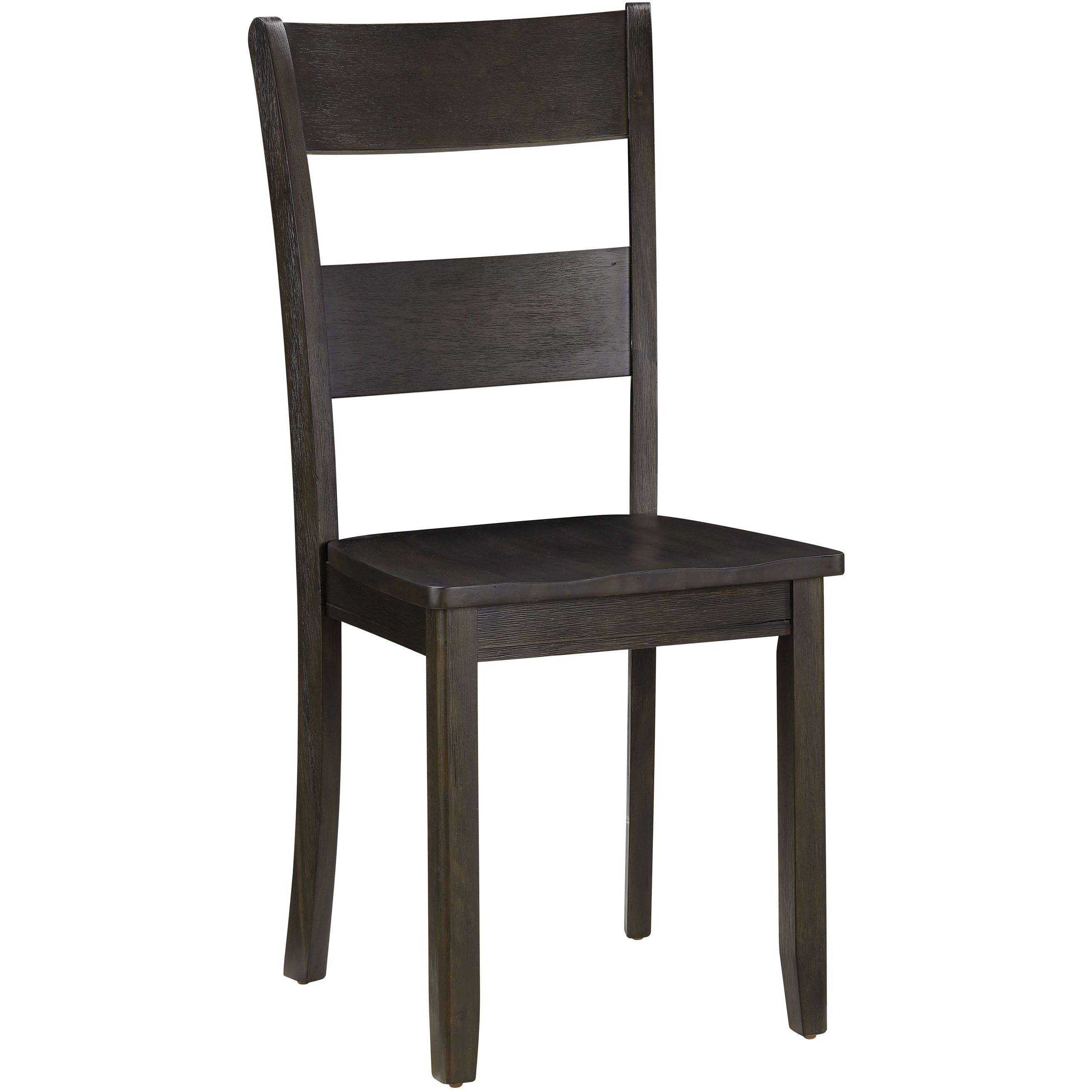 Distressed Walnut Ladder Back Side Chairs (Set Of 2)