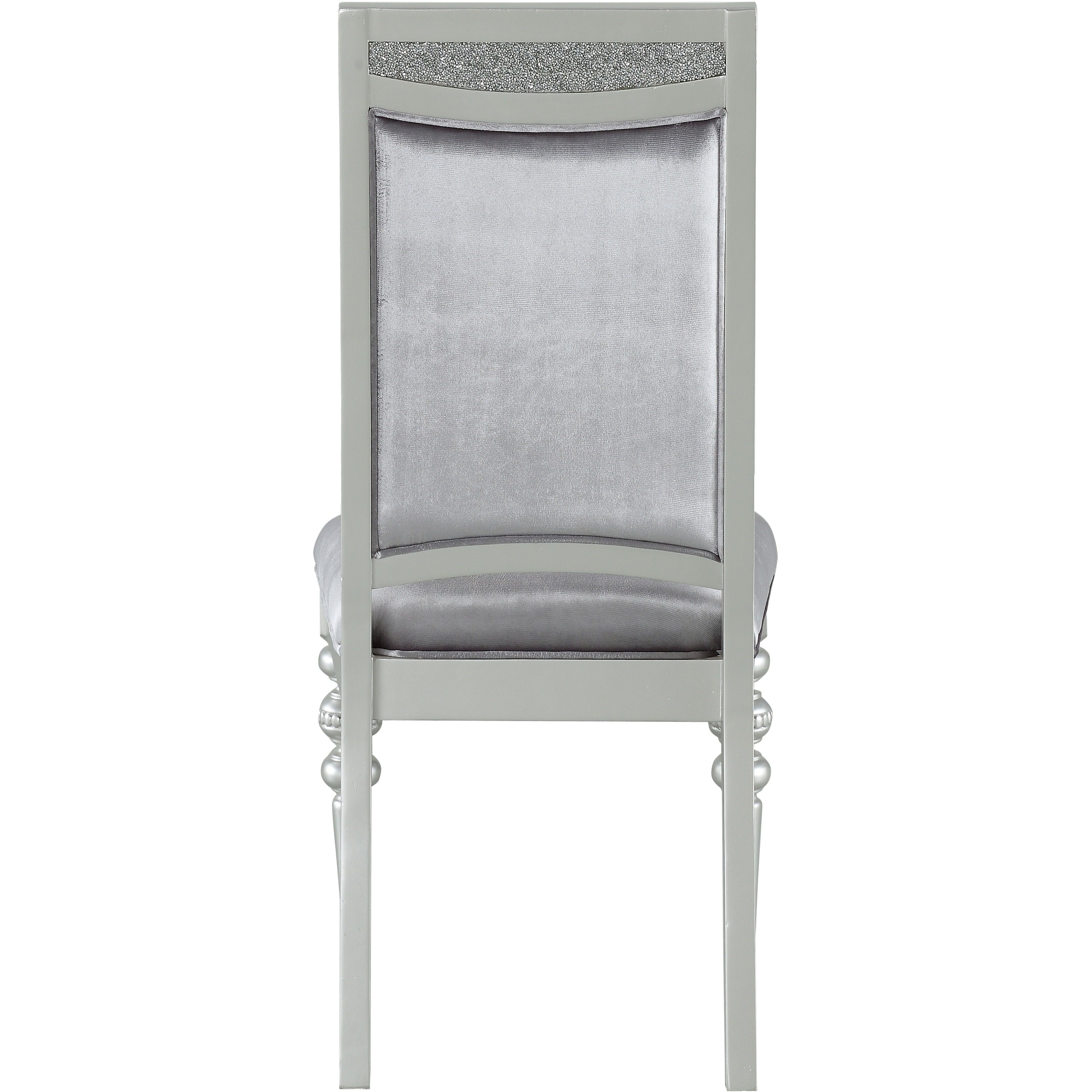 Grey And Platinum Upholstered Side Chairs (Set Of 2)