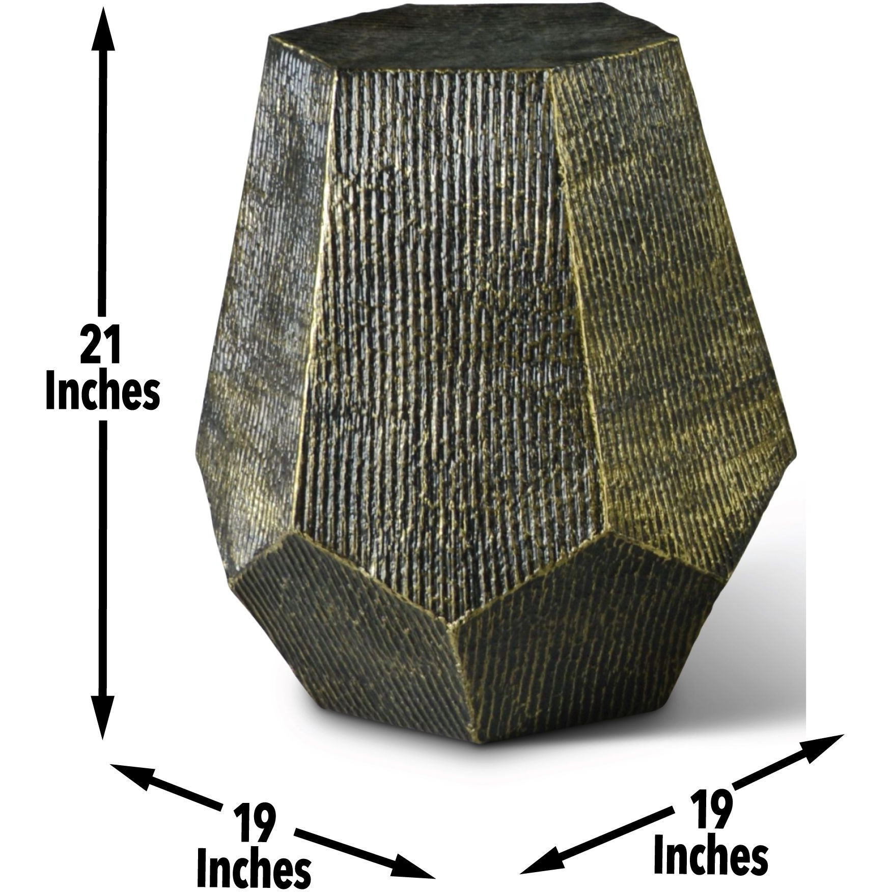 Donato - Hexagon End Table - Gold
