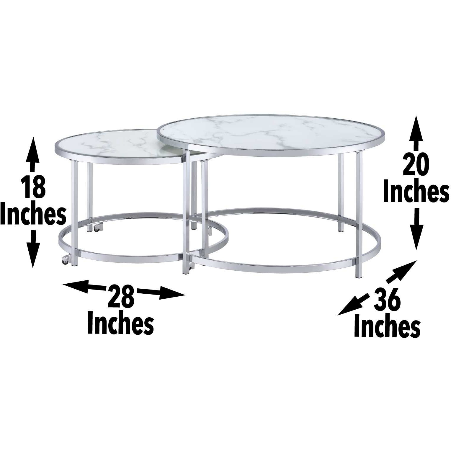 Rayne - Nesting Cocktail Tables - White