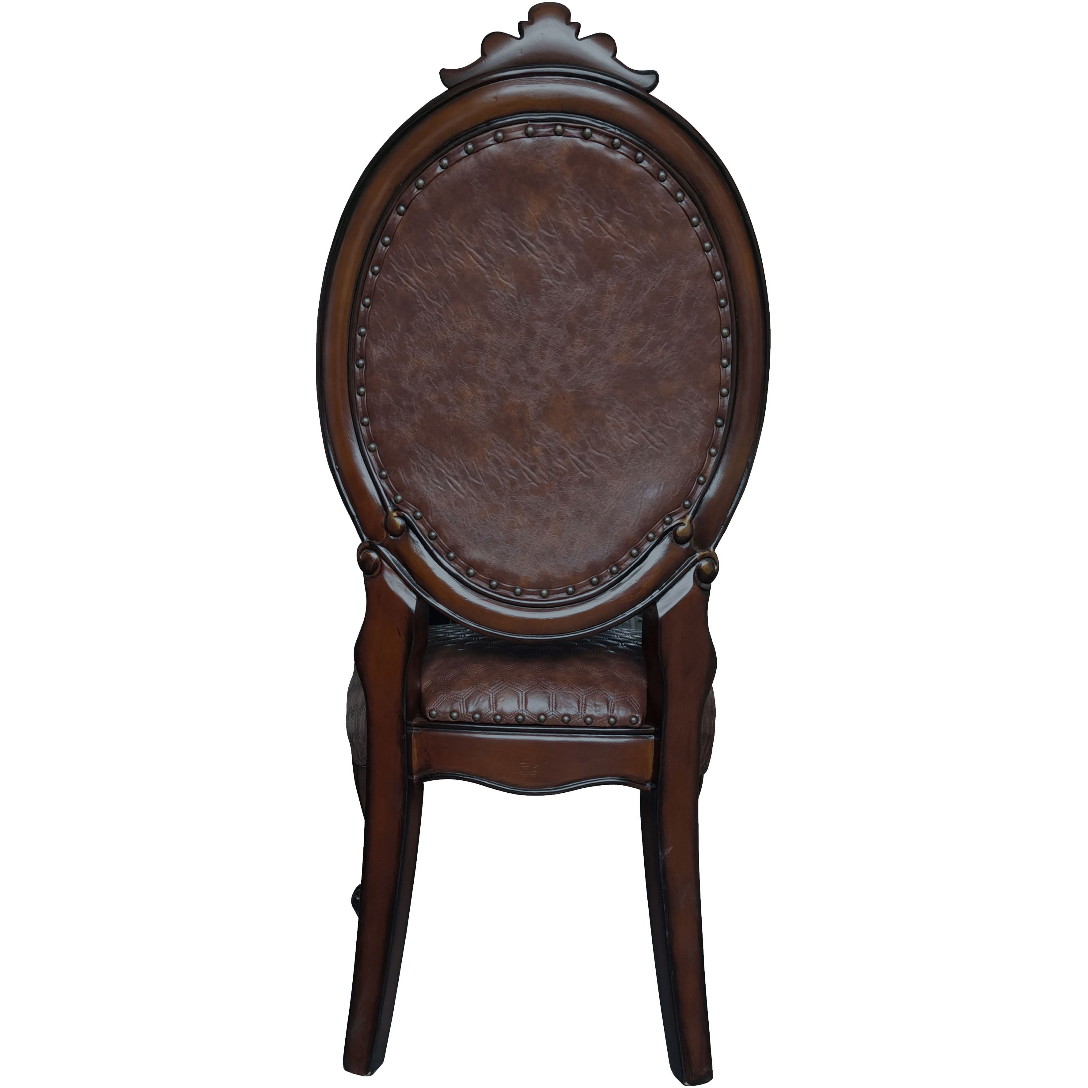 Brown And Cherry Oval Back Side Chairs (Set Of 2)