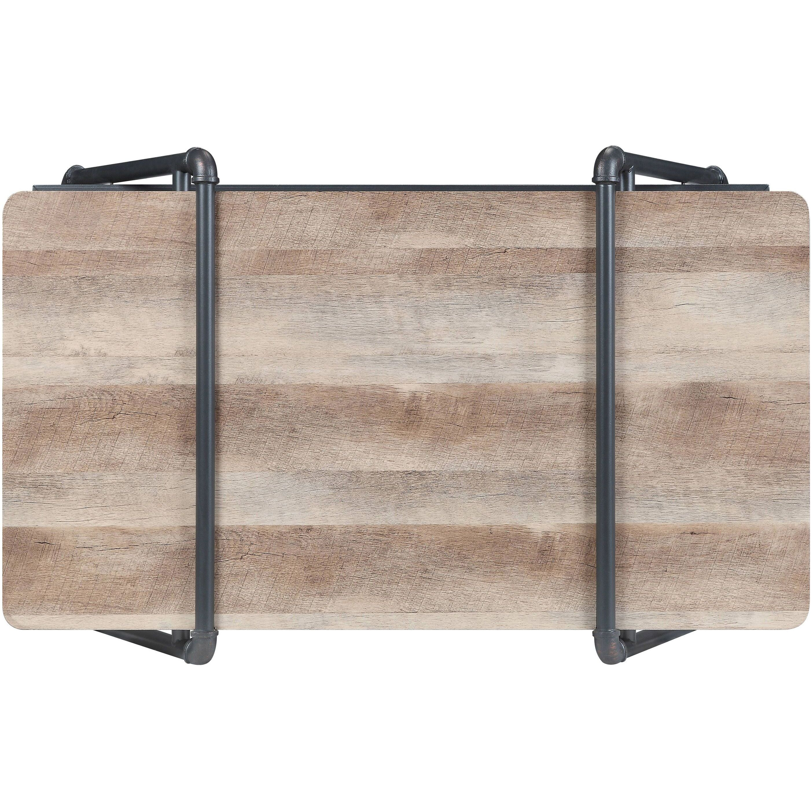 Oak And Sandy Grey 1-Shelf Coffee Table