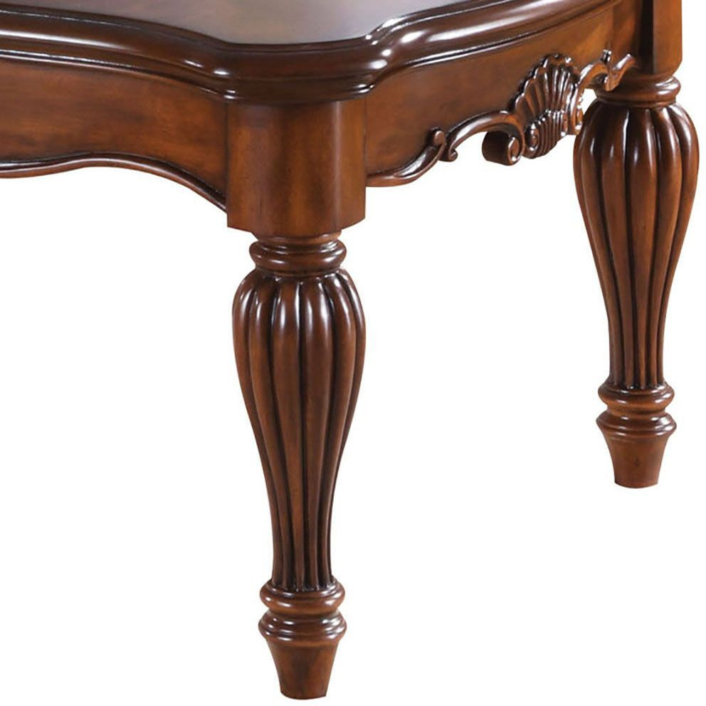 Cherry Rectangle Coffee Table With Turned Legs