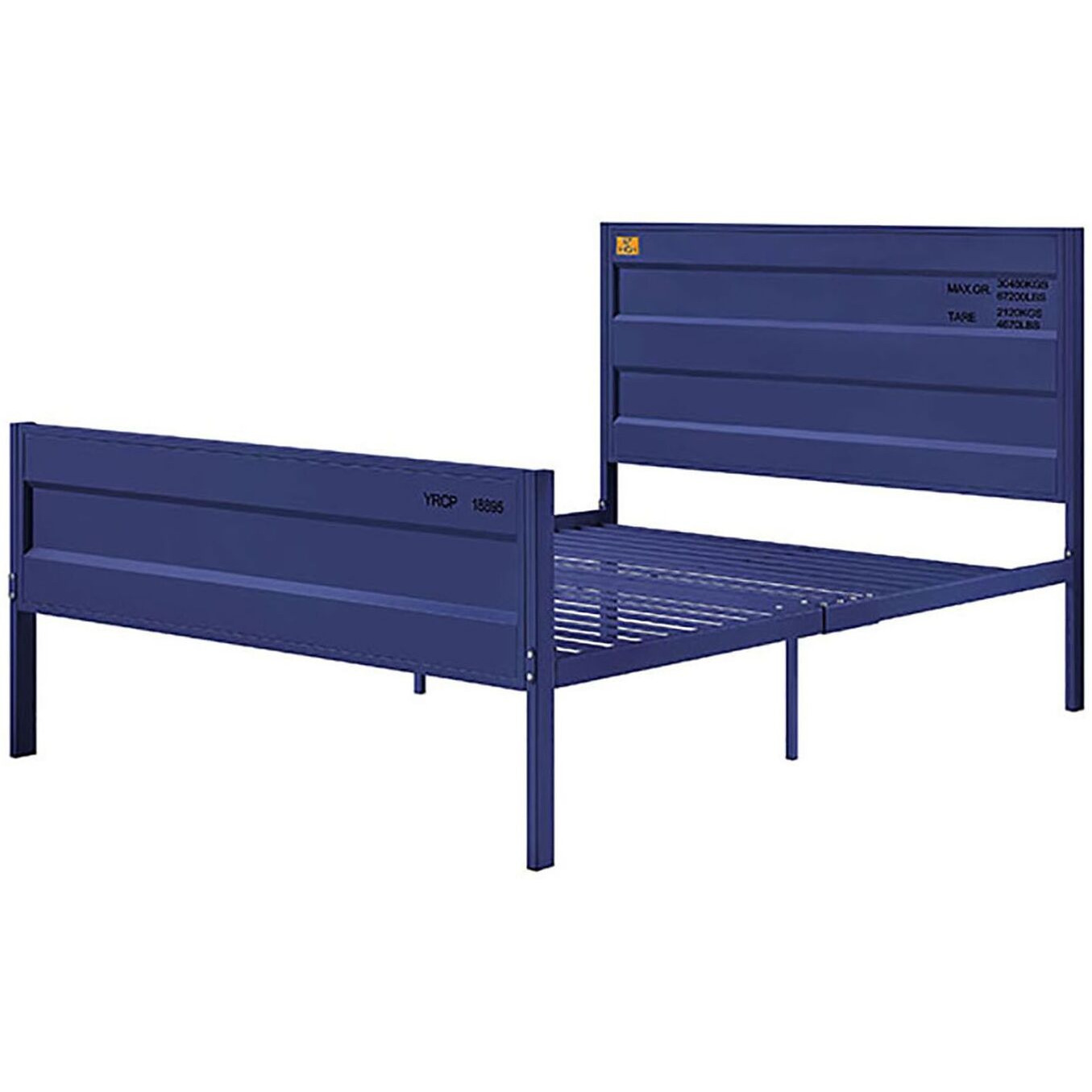 Blue Full Platform Bed