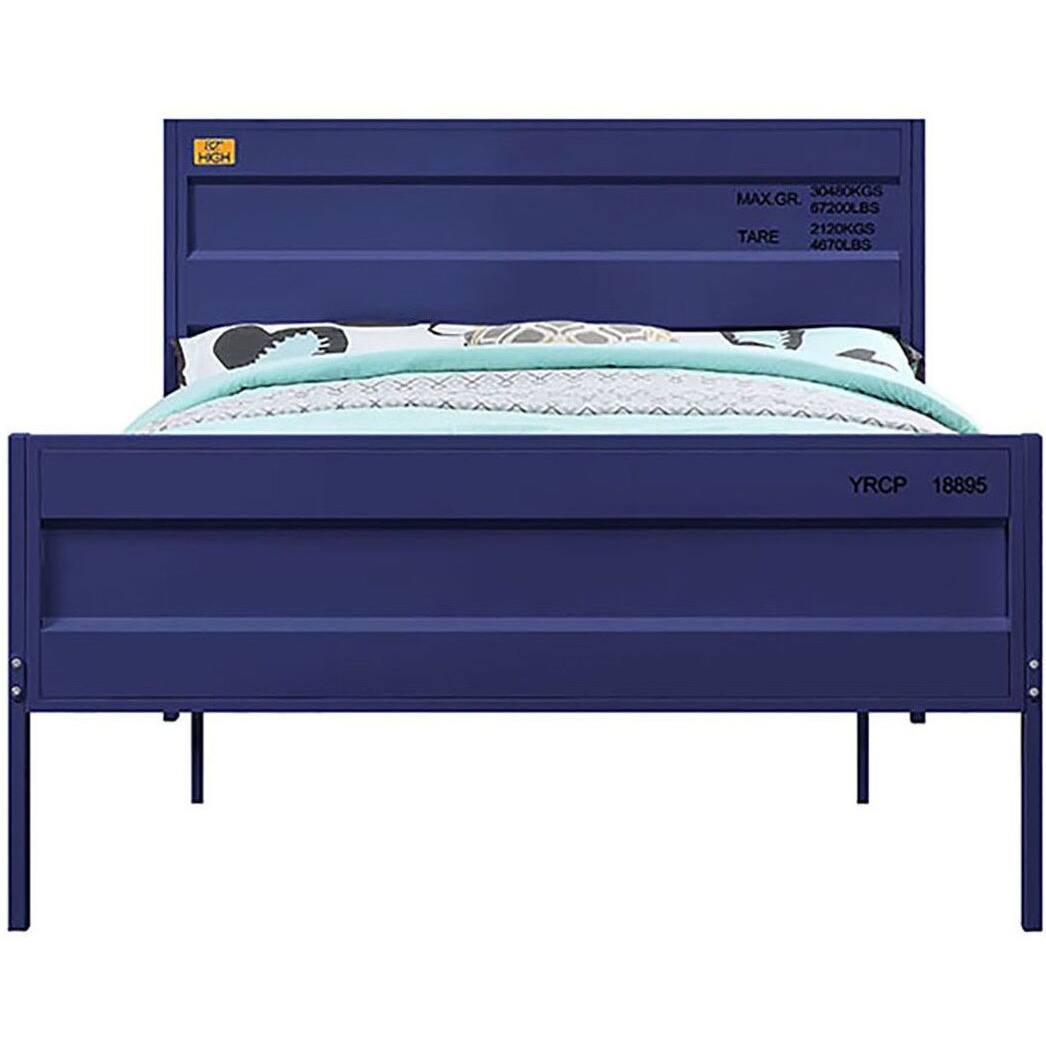 Blue Full Platform Bed