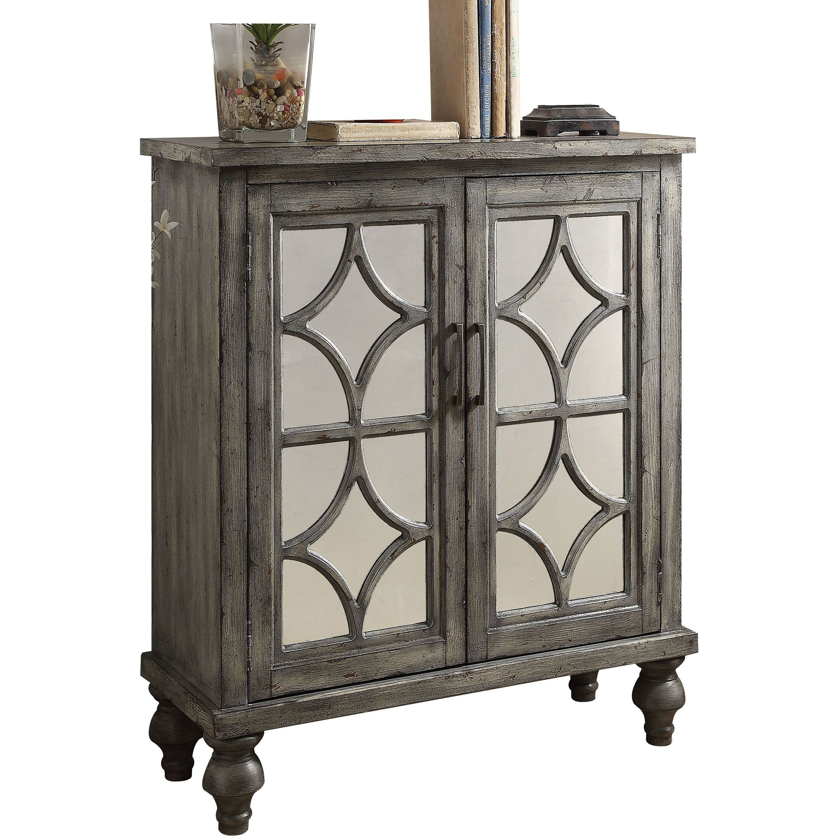 Weathered Grey 2-Door Console Table