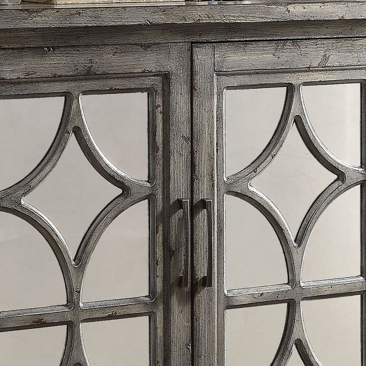 Weathered Grey 2-Door Console Table