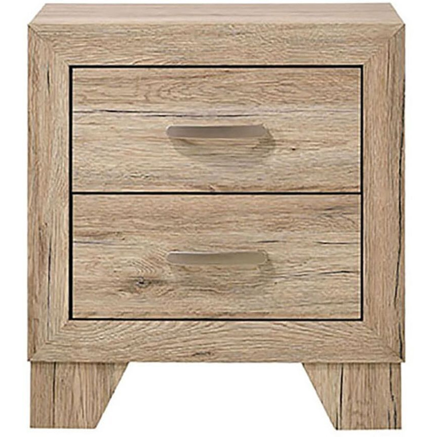 Natural 2-Drawer Nightstand