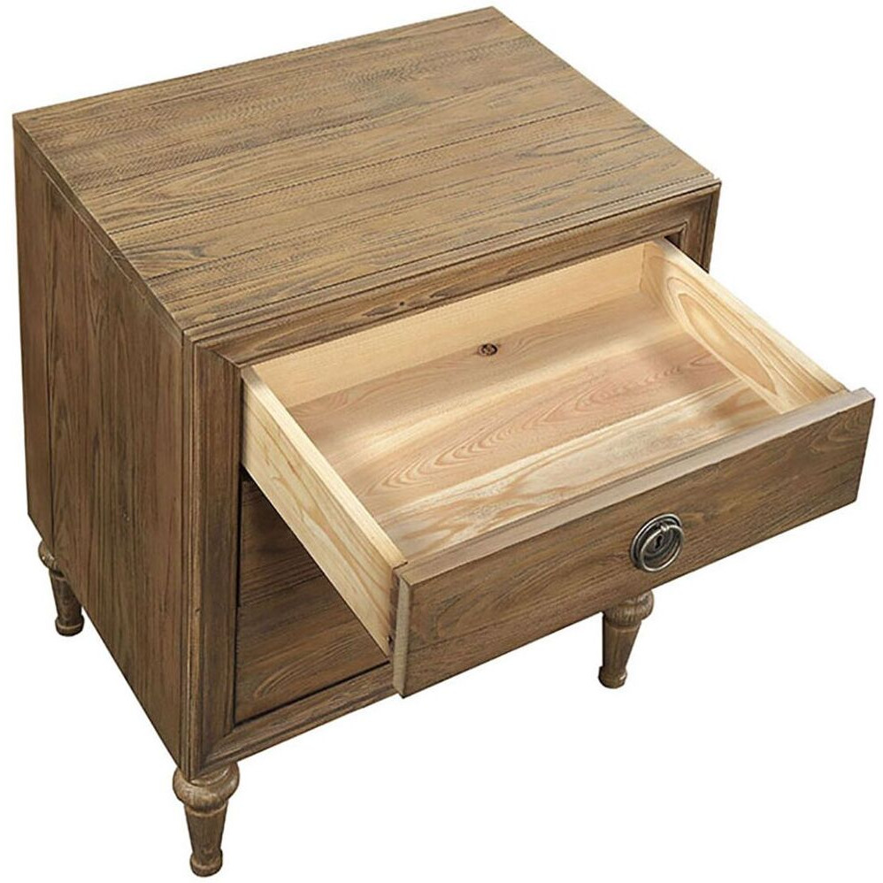 Reclaimed Oak Nightstand With 3-Drawer