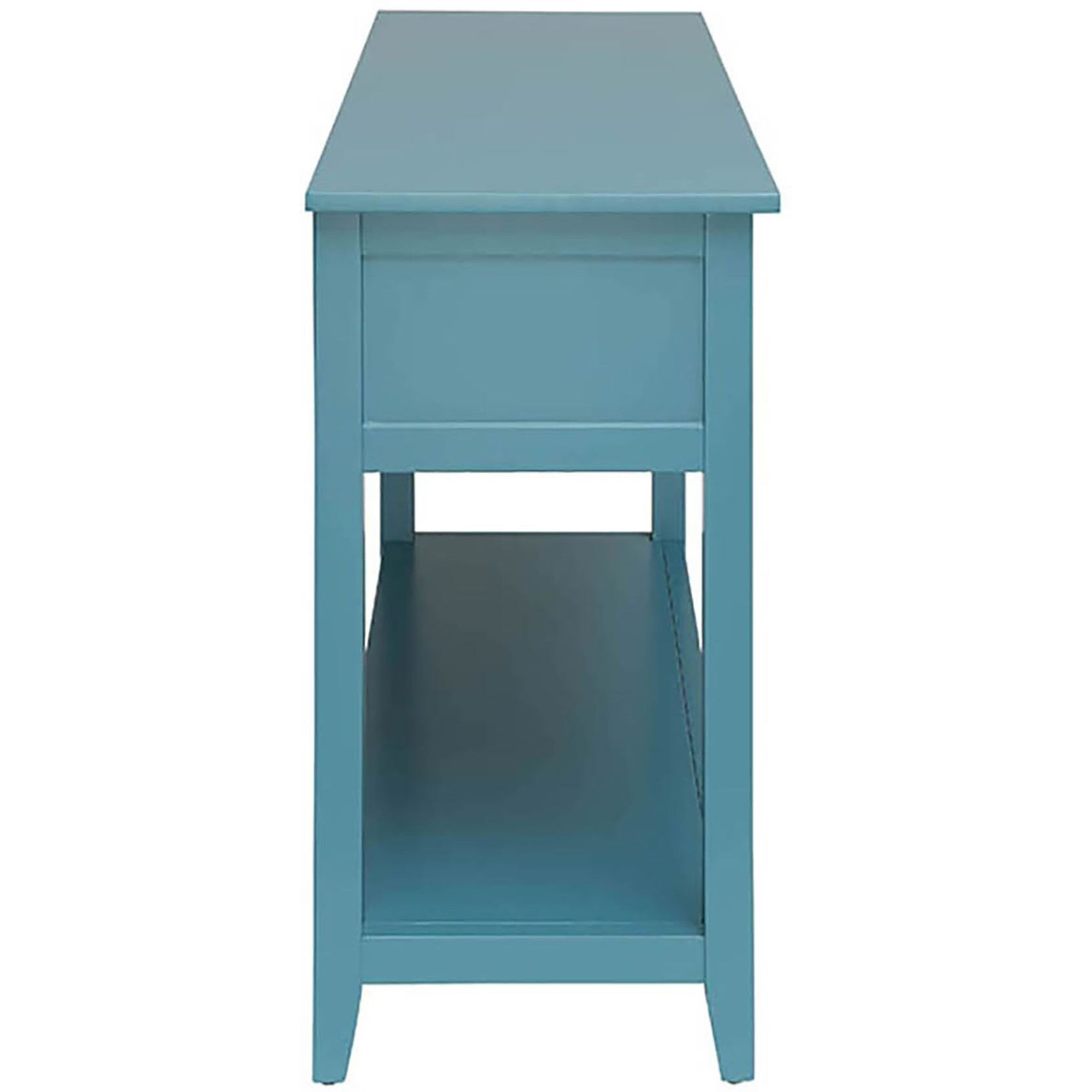 Teal Console Table With Bottom Shelf