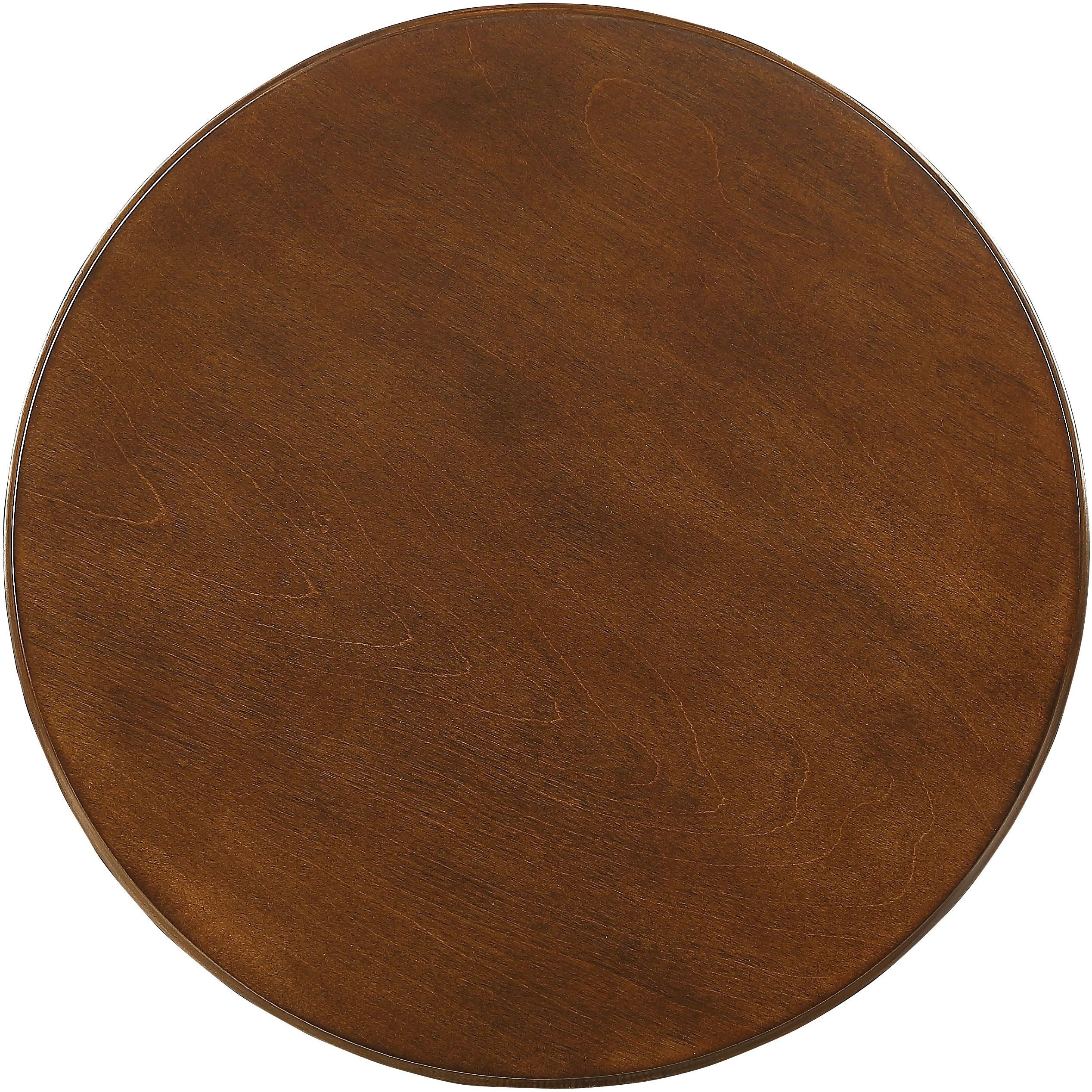 Walnut Round Wooden Side Table