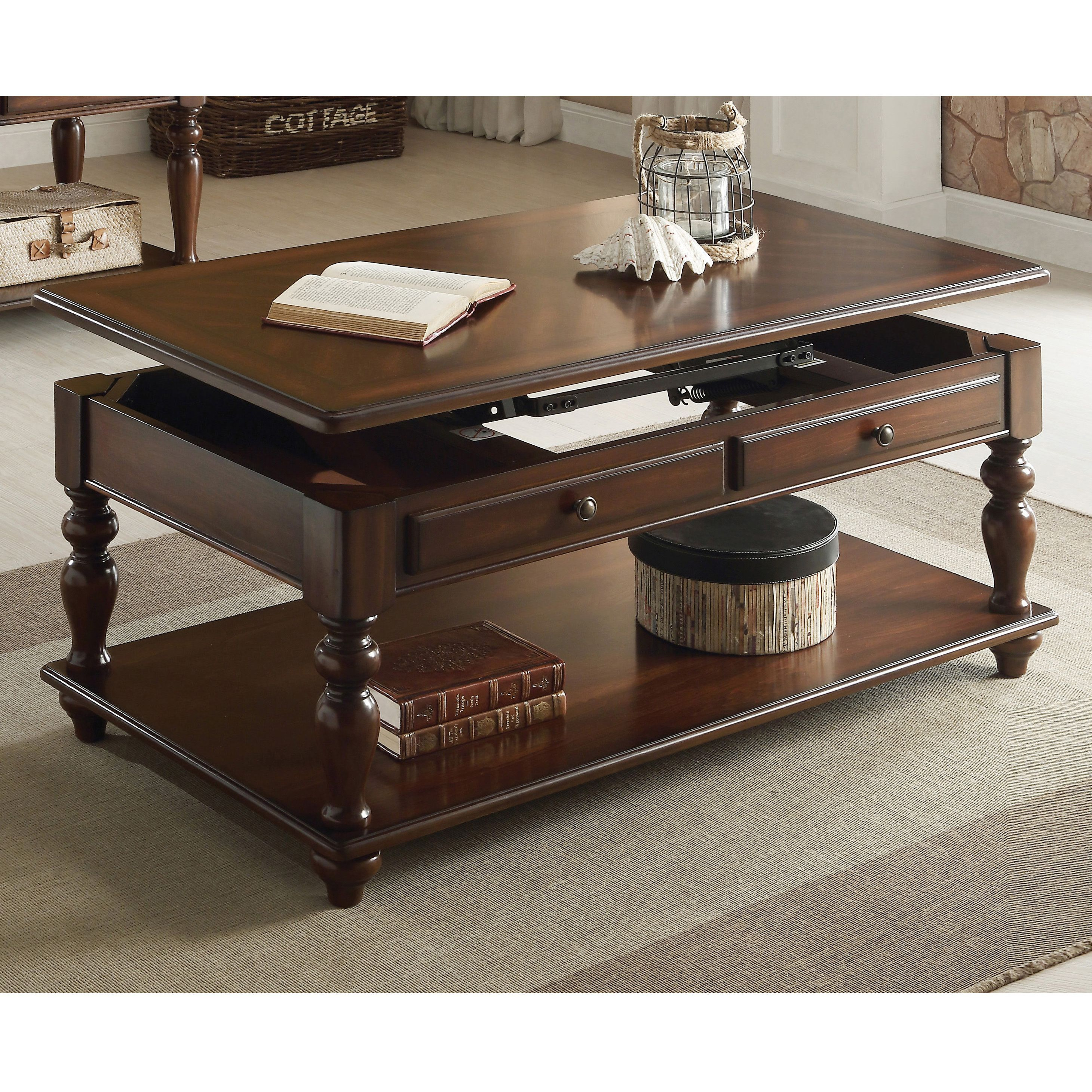 Walnut Coffee Table With Lift Top
