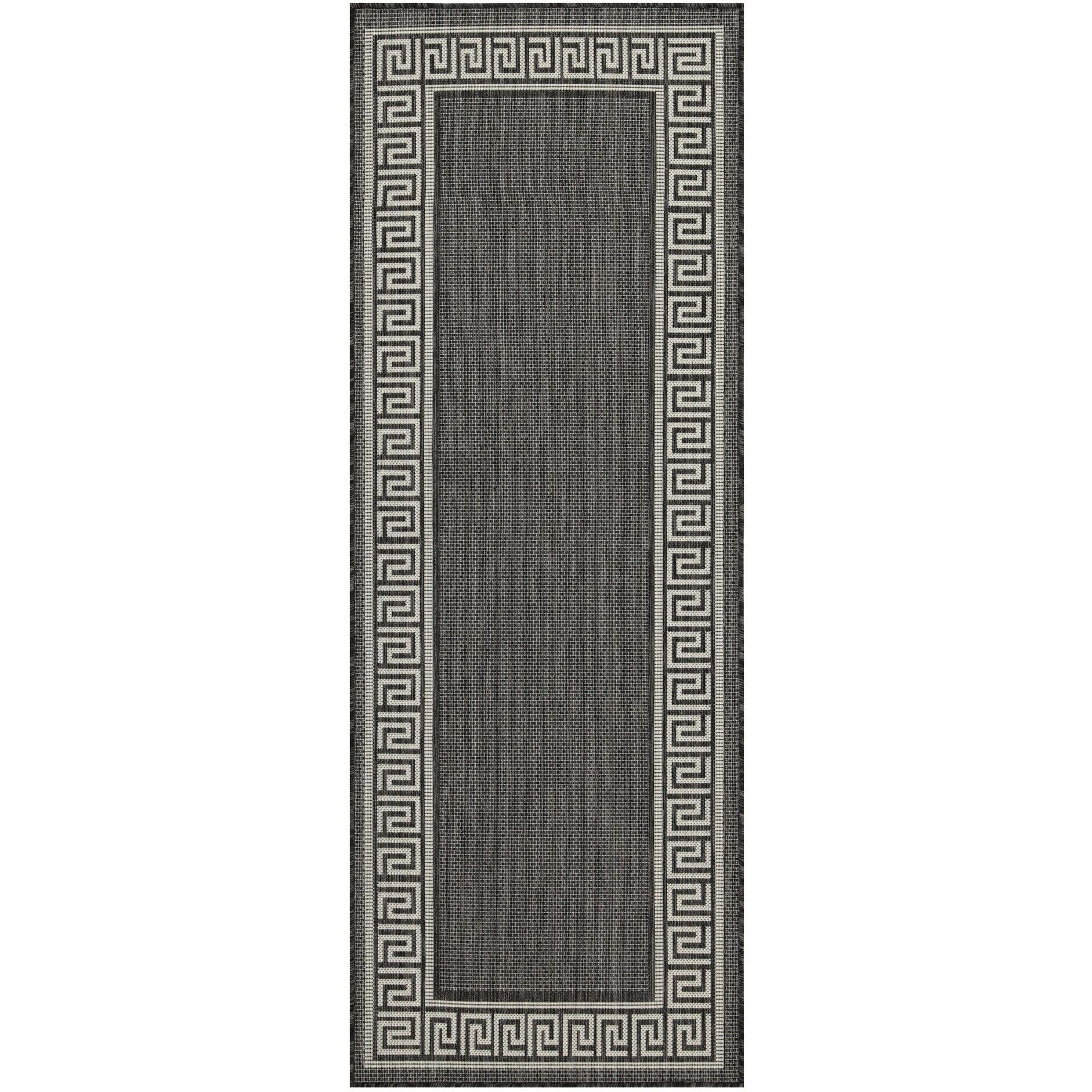 Sunshine Gc_Har2002 Anthracite 7 Ft. 10 In. X 10 Ft. 3 In. Indoor/Outdoor Area Rug