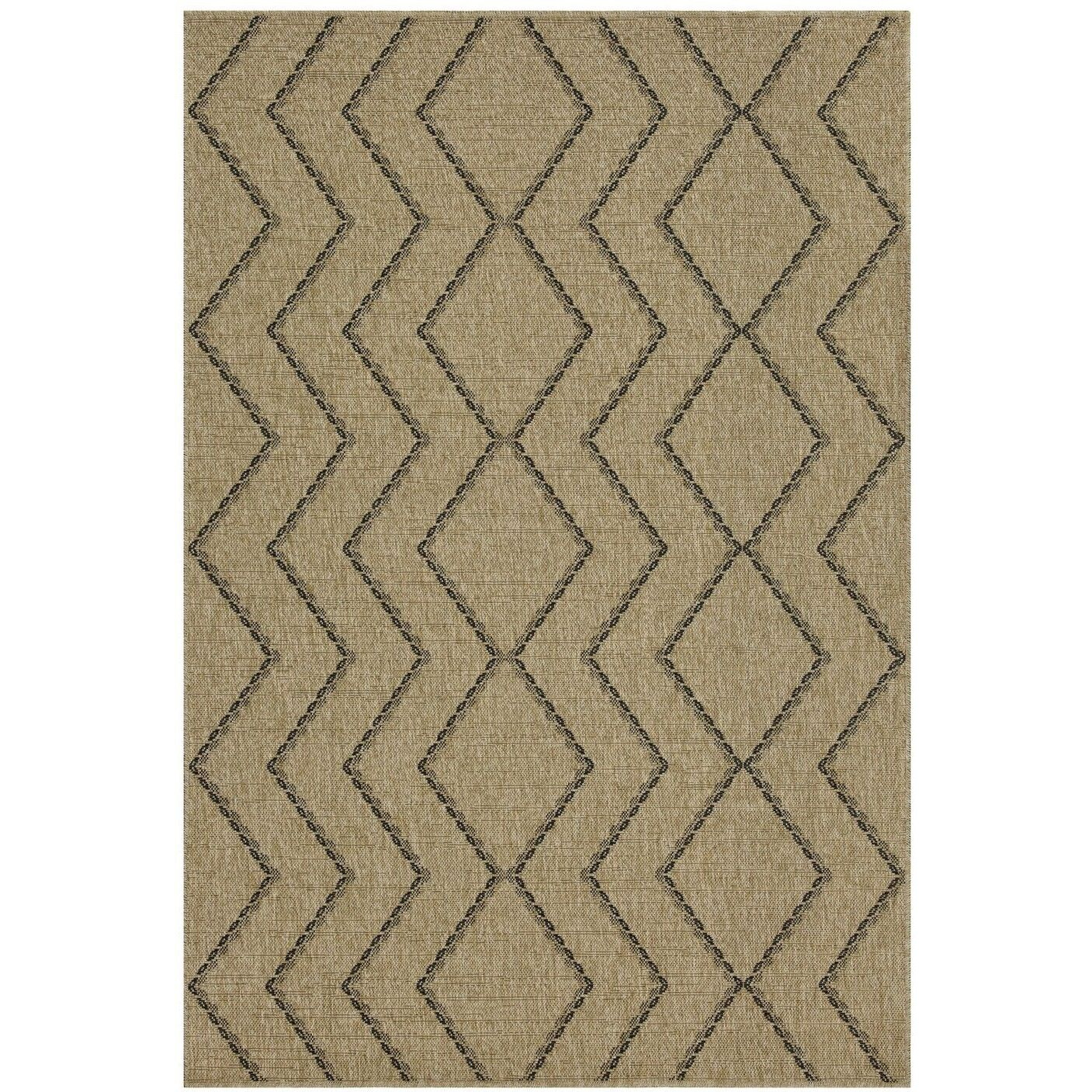 Earth Gc_Ntl1010 Jute/Black 7 Ft. 10 In. X 10 Ft. 3 In. Indoor/Outdoor Area Rug