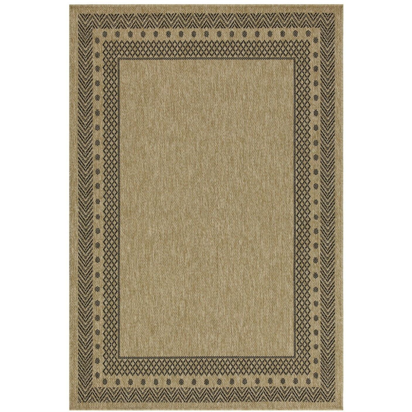 Earth Gc_Ntl1006 Jute/Black 7 Ft. 10 In. X 10 Ft. 3 In. Indoor/Outdoor Area Rug