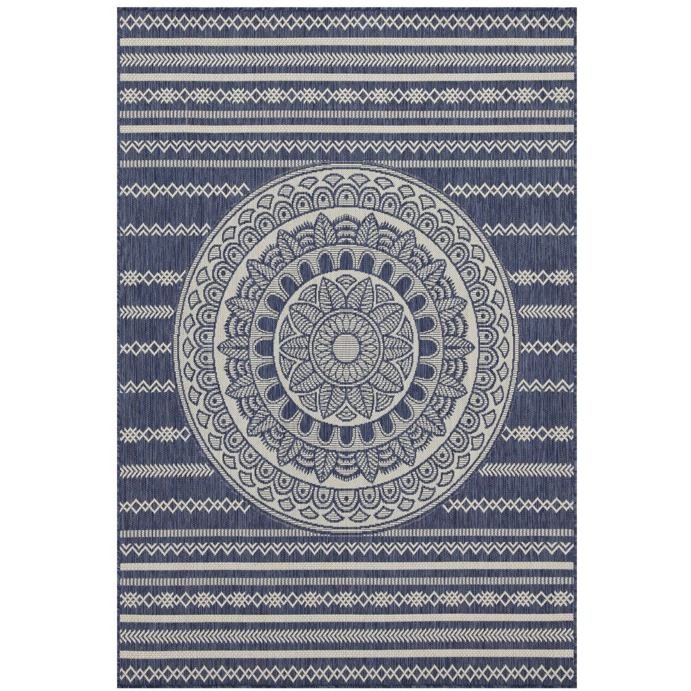 Sunshine Gc_Har2016 Blue 7 Ft. 10 In. X 10 Ft. 3 In. Indoor/Outdoor Area Rug