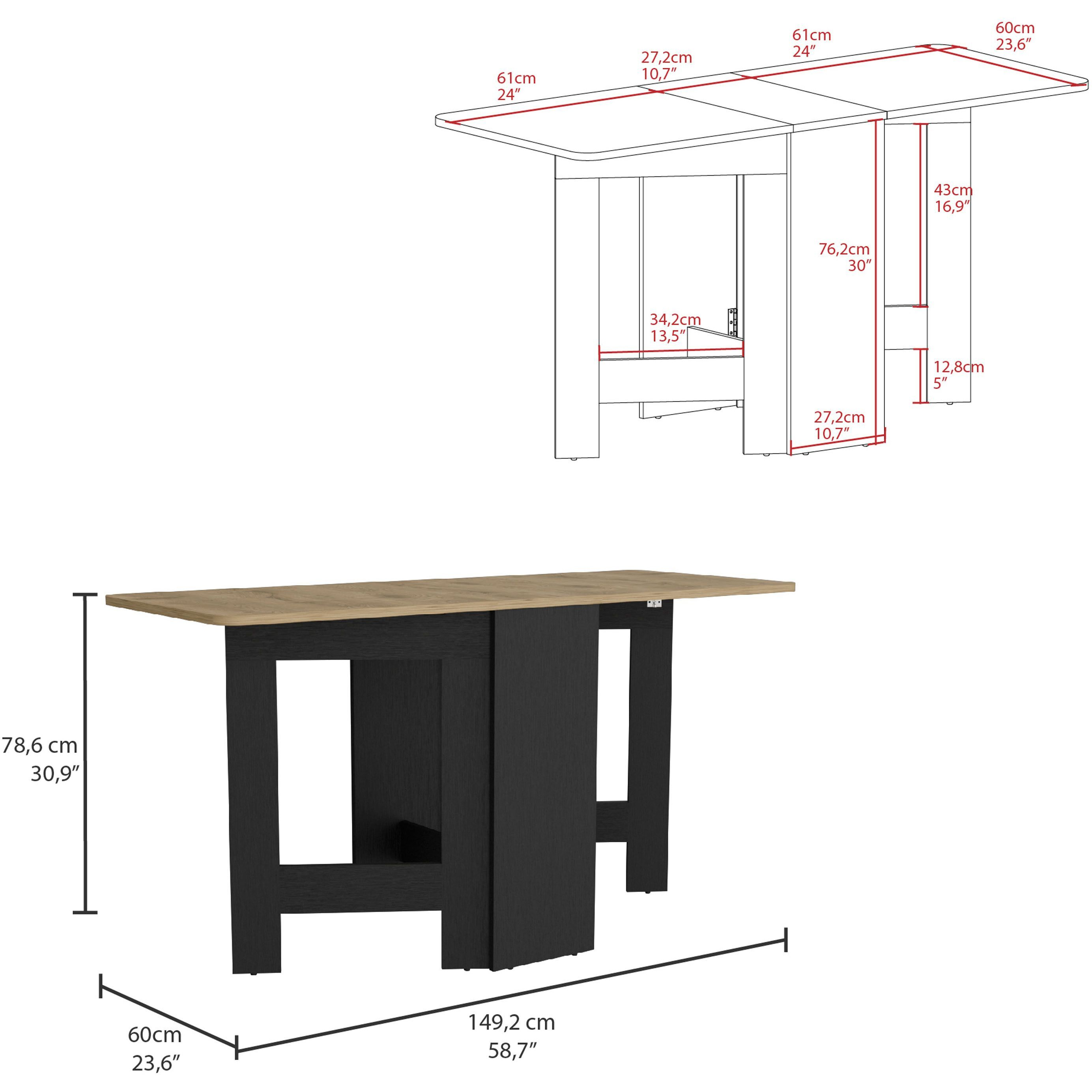 Gateleg Folding Table Space-Saving With Compact Design