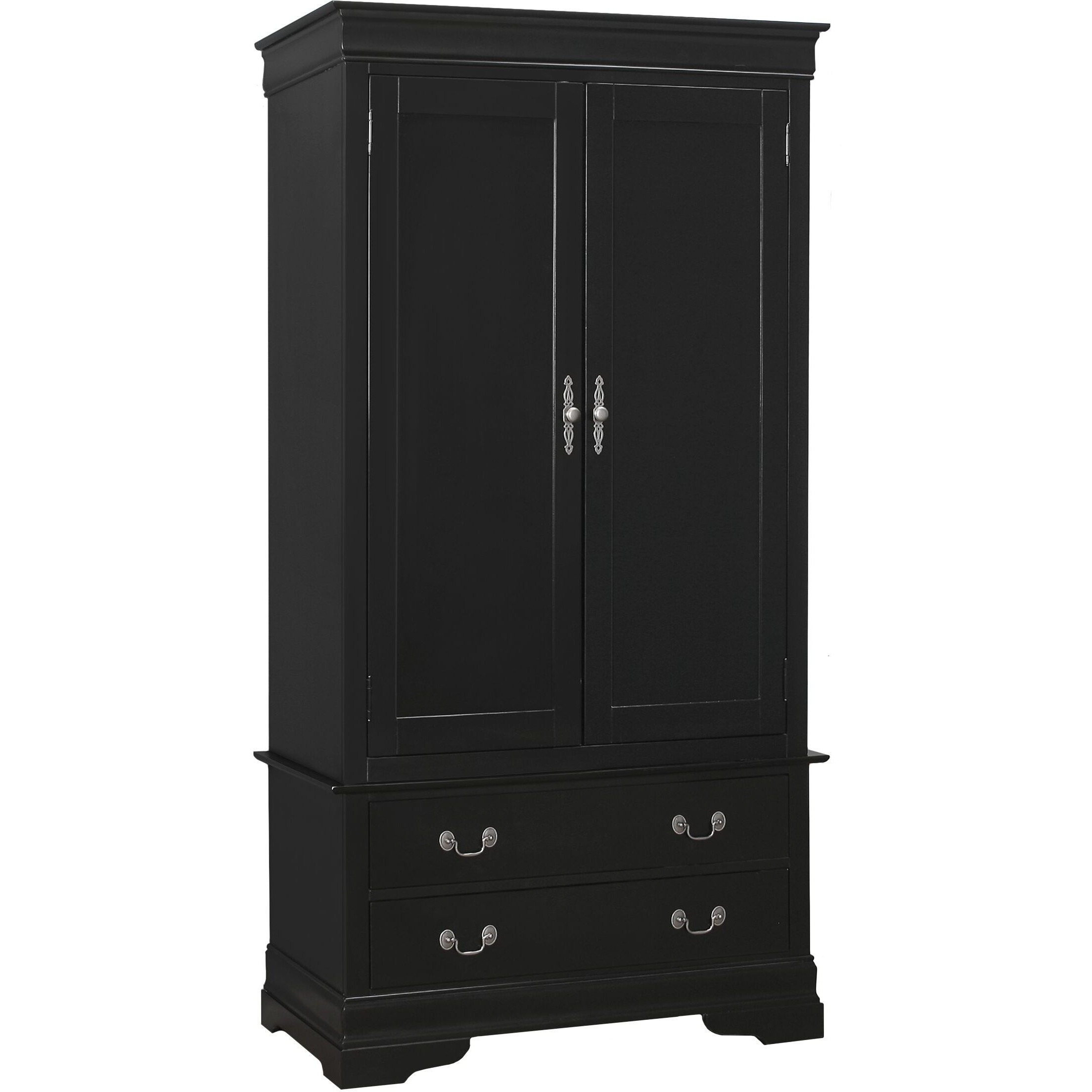 Elegant Black Traditional Armoire
