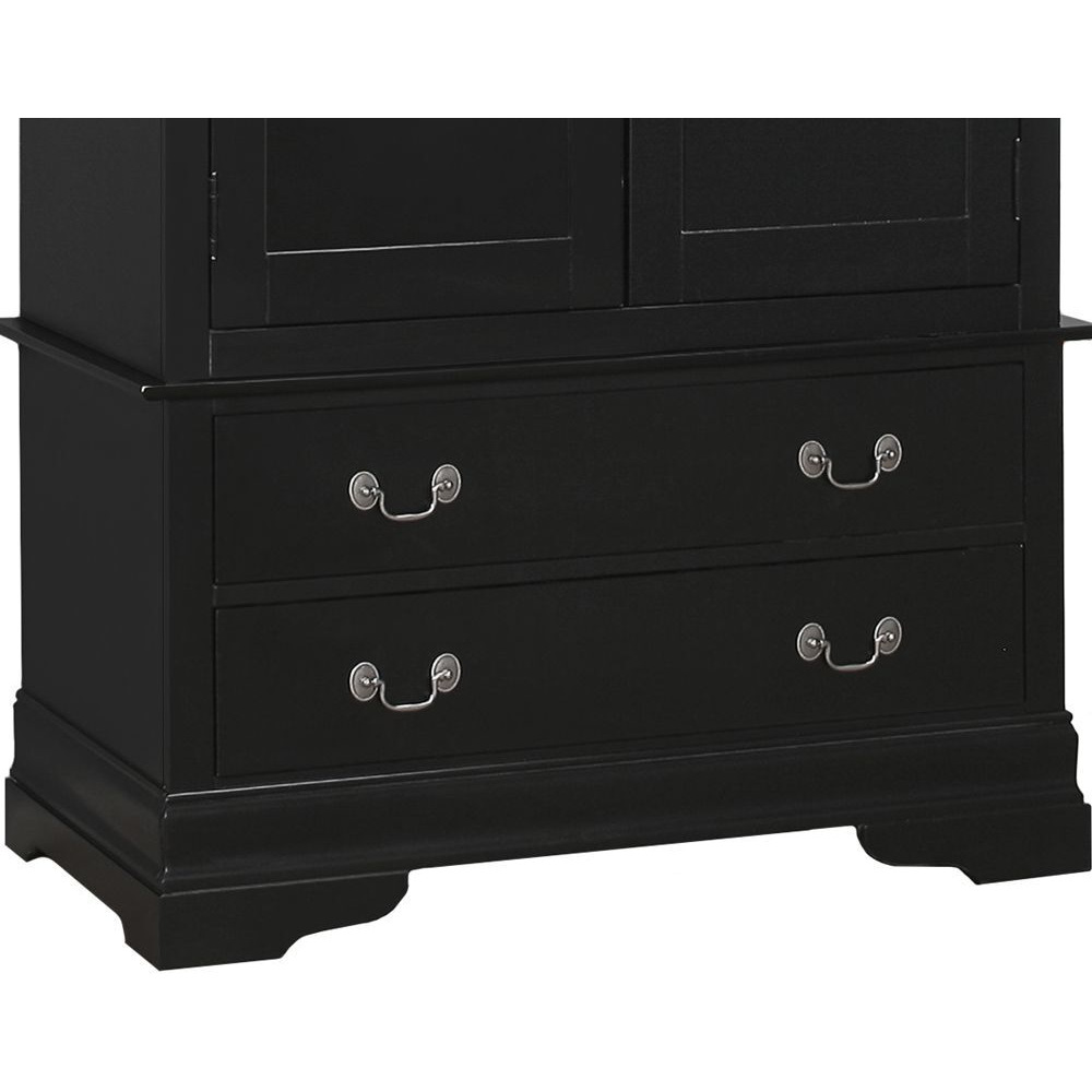 Elegant Black Traditional Armoire