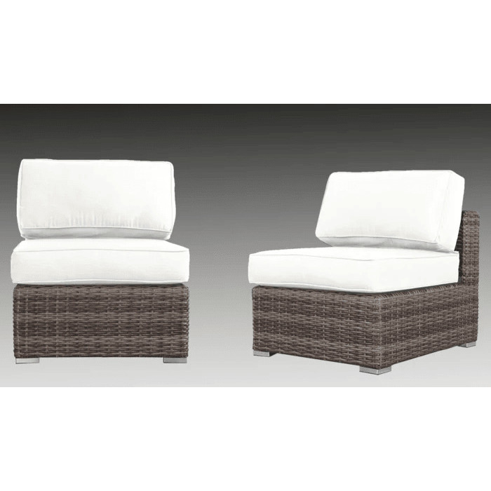 Rattan Wicker Fully Assembled 2 - Person Seating Group With Cushions