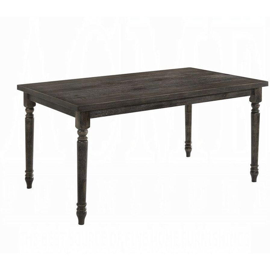 Weathered Grey Dining Table With Rectangular Top