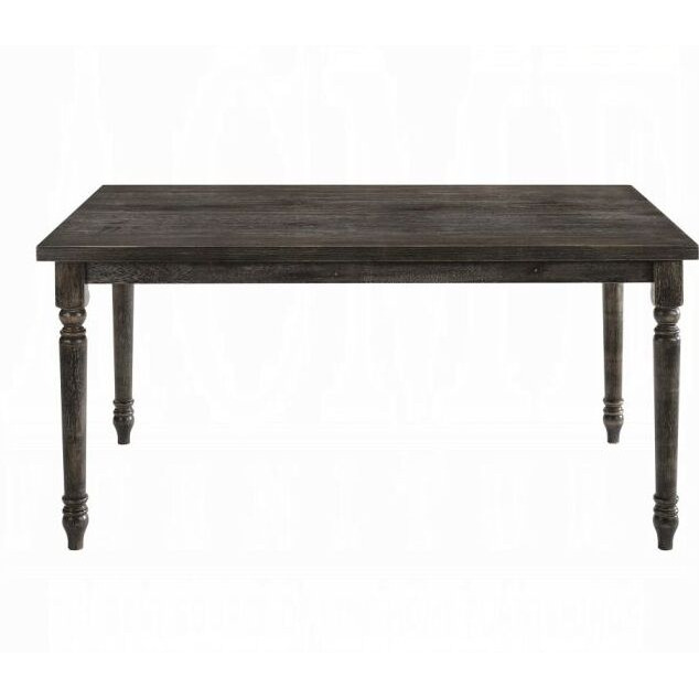 Weathered Grey Dining Table With Rectangular Top
