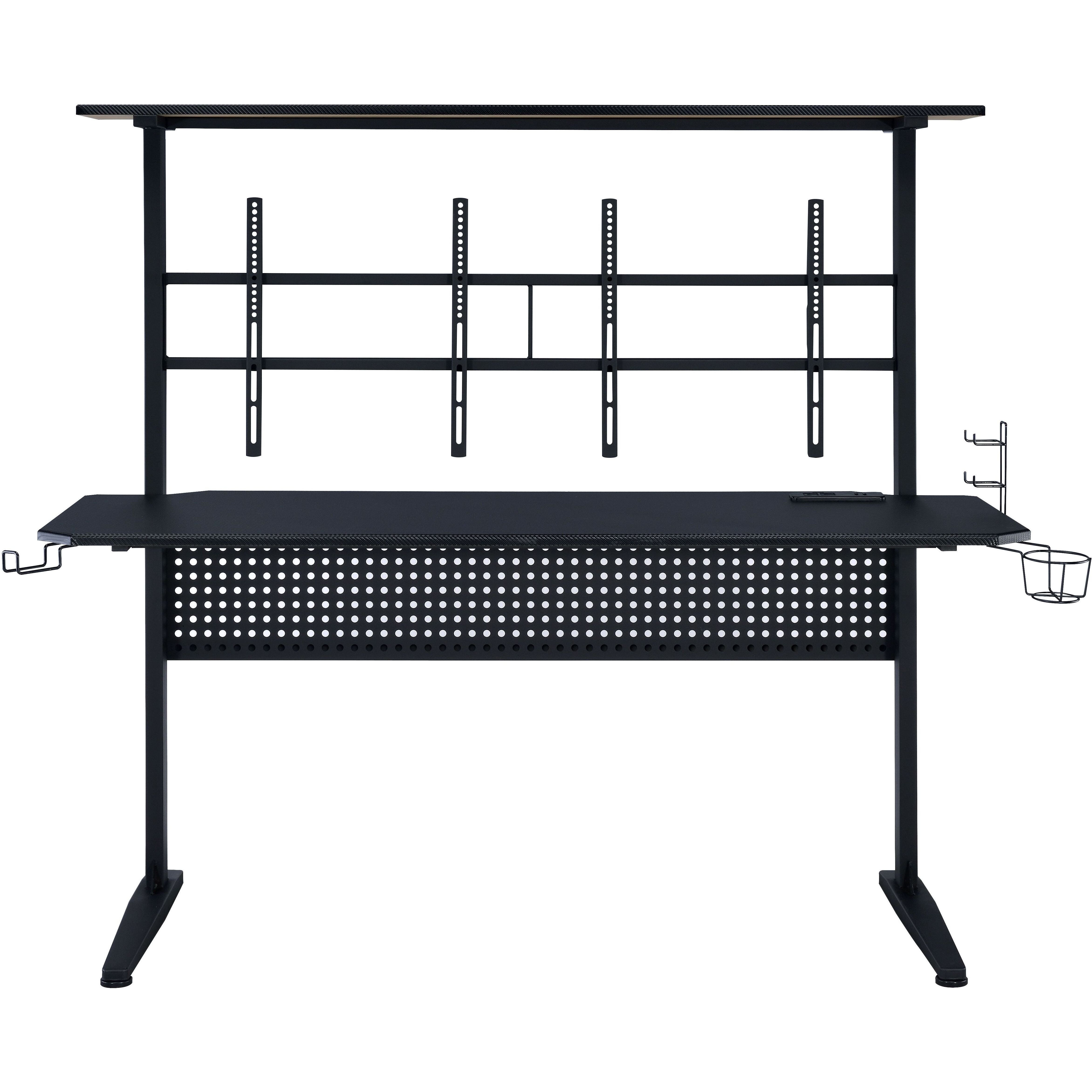 Black Gaming Desk With Led Light