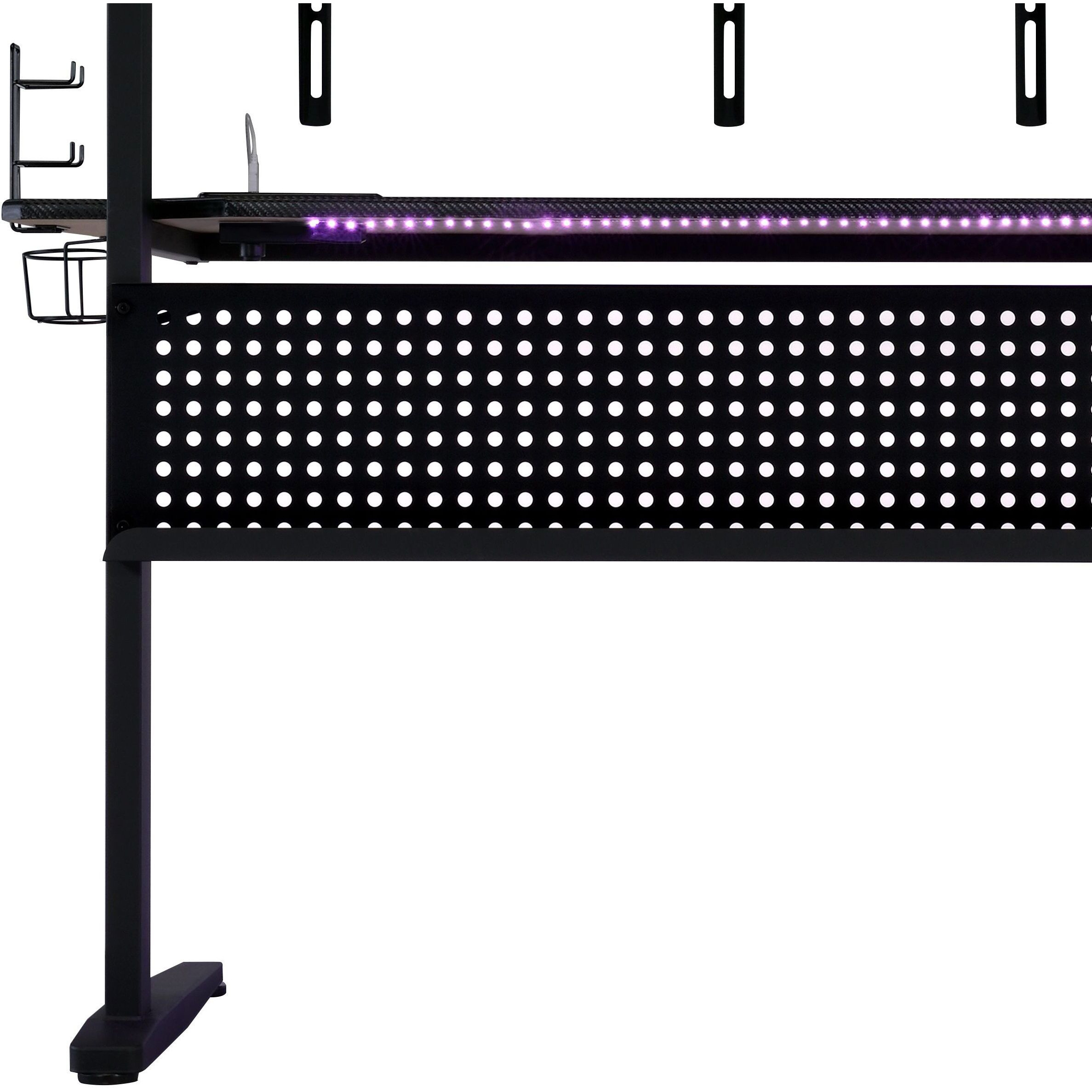 Black Gaming Desk With Led Light